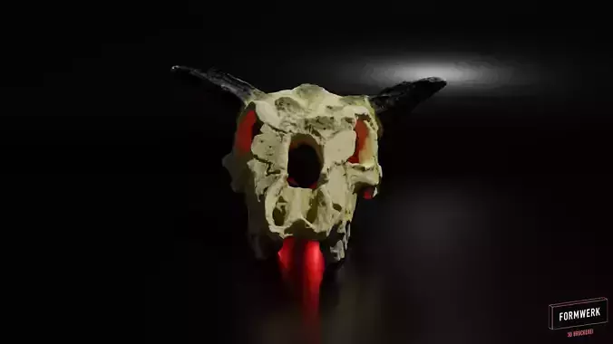 cattle skull 3D print model