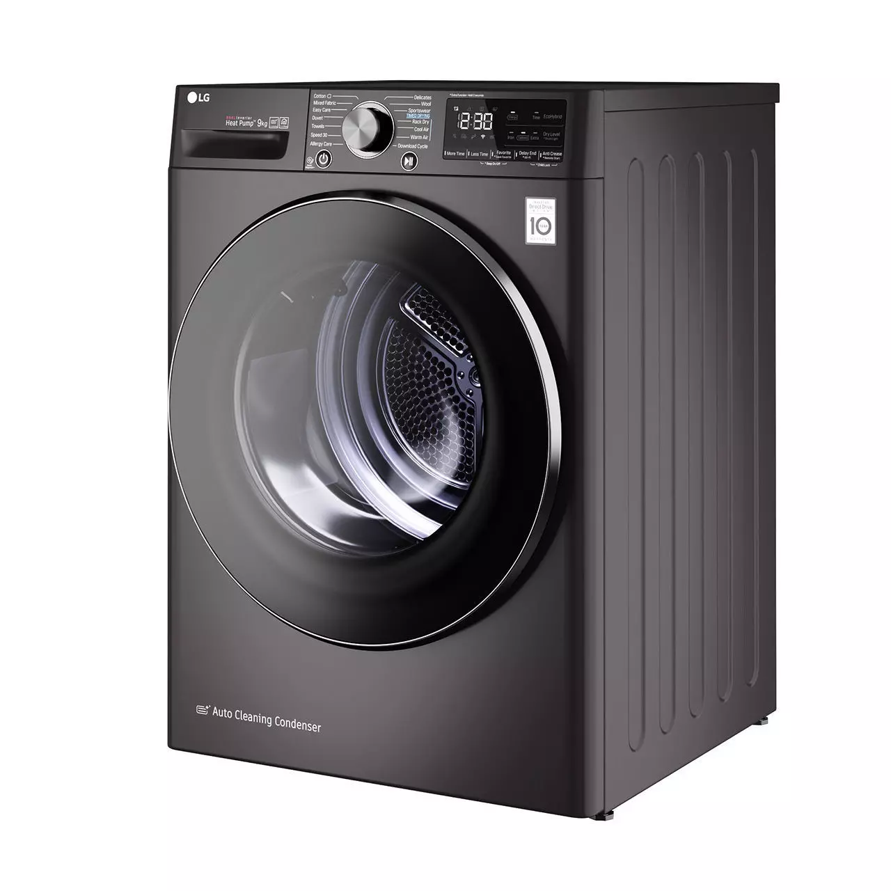 Dual Inverter Grey Tumble Dryer 9 Kg by LG 3D model_0