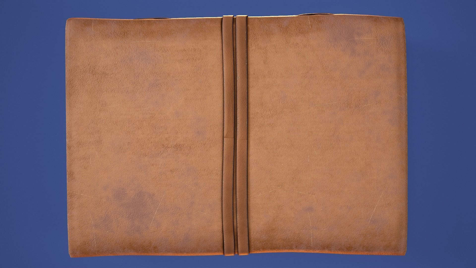 Leather Bound Book Low-poly 3D model_6