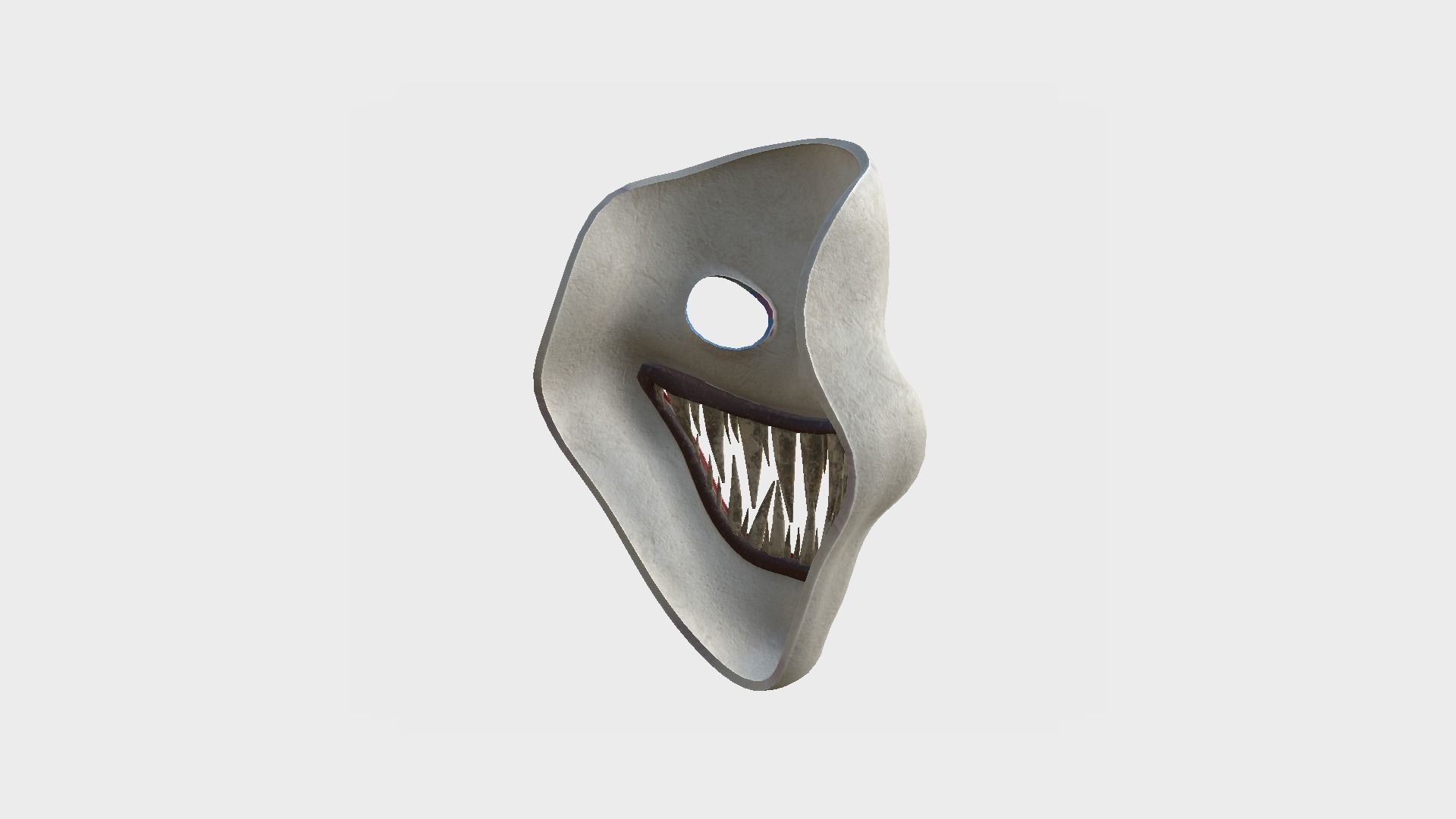 Clown Terror Mask 02 Red Blue - Character Design Fashion Low-poly 3D model_4