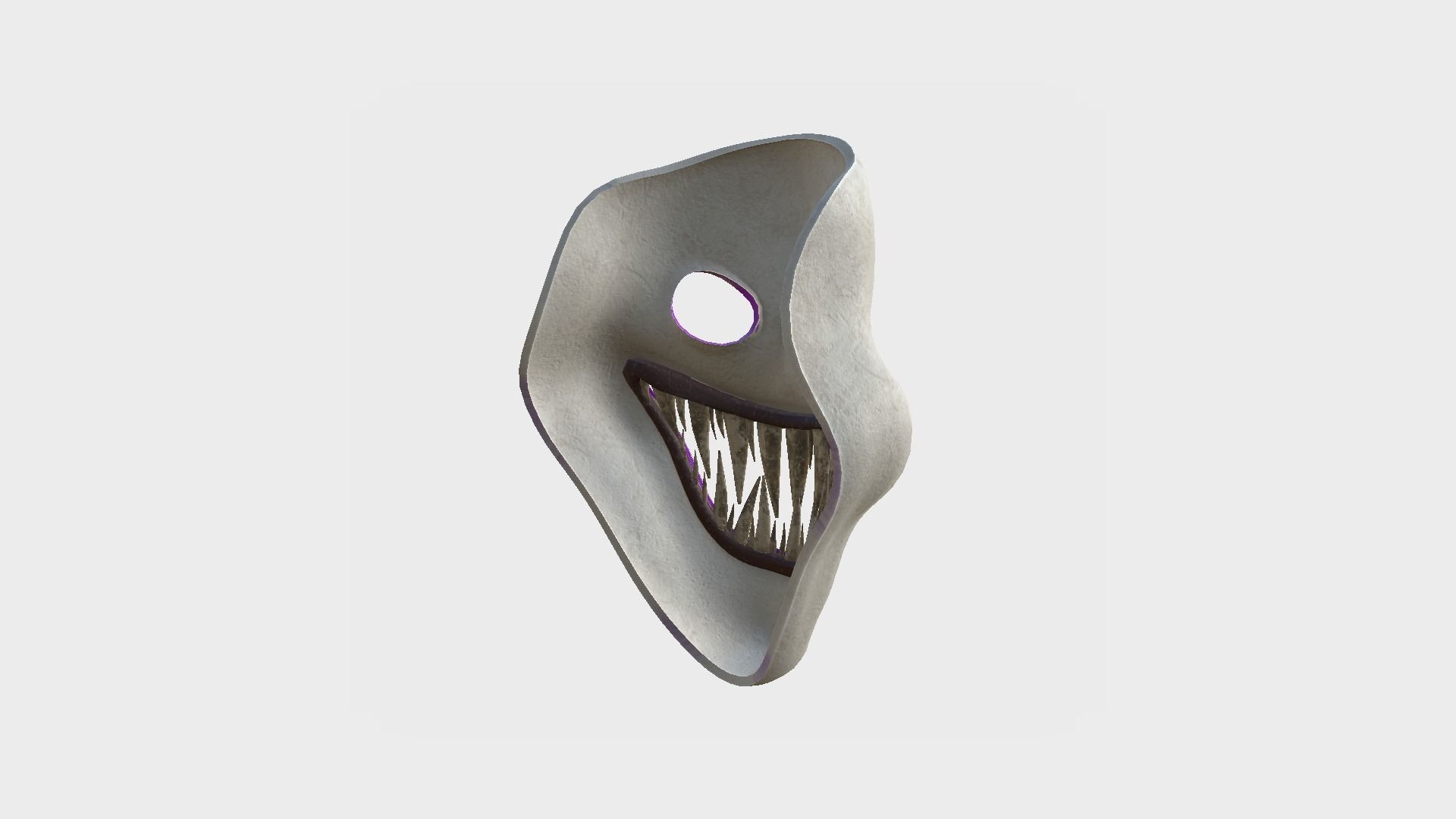 Clown Terror Mask 03 Green Purple - Character Design Fashion Low-poly 3D model_4