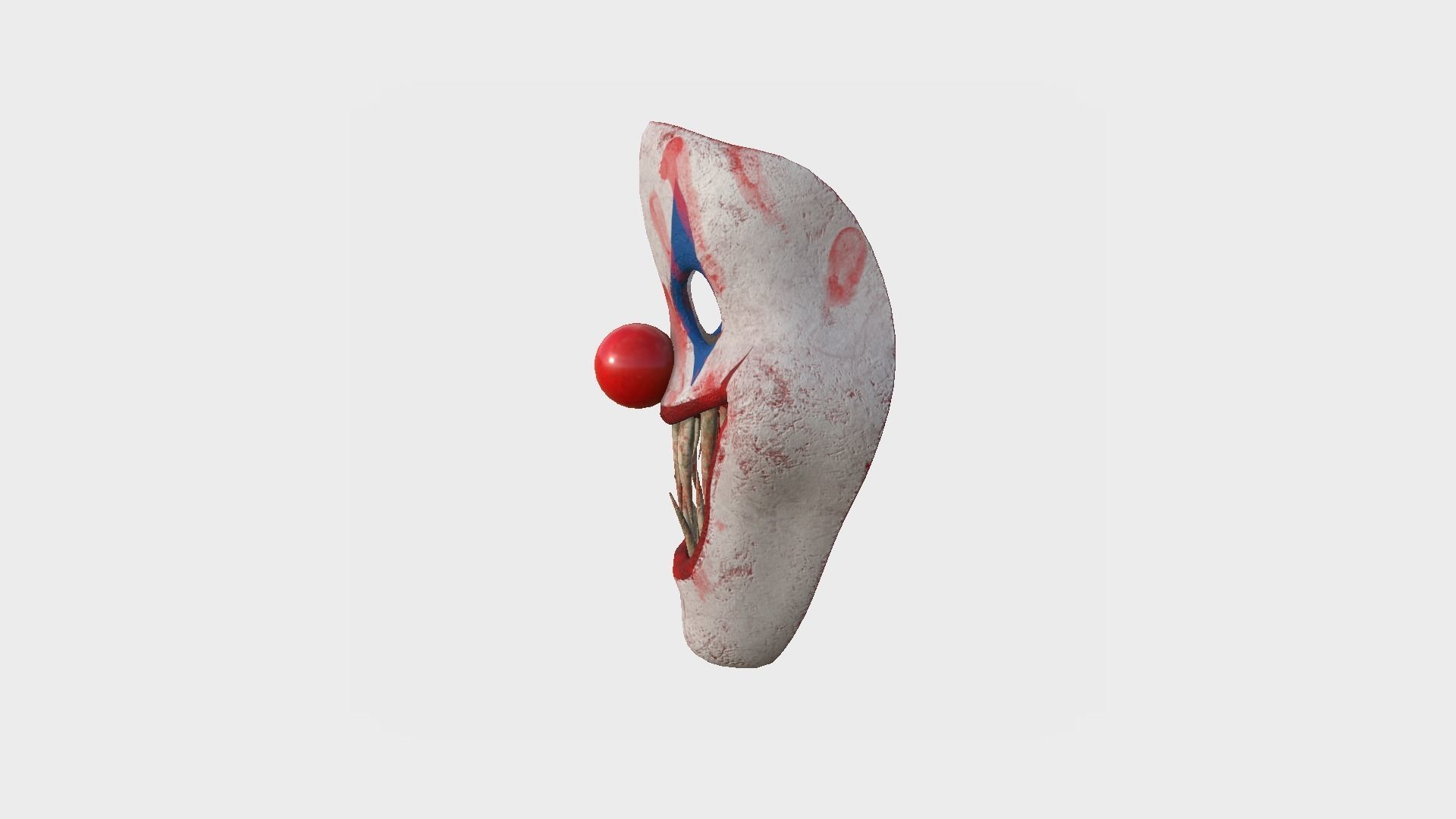 Clown Terror Mask 04 Red Blood - Character Design Fashion Low-poly 3D model_3