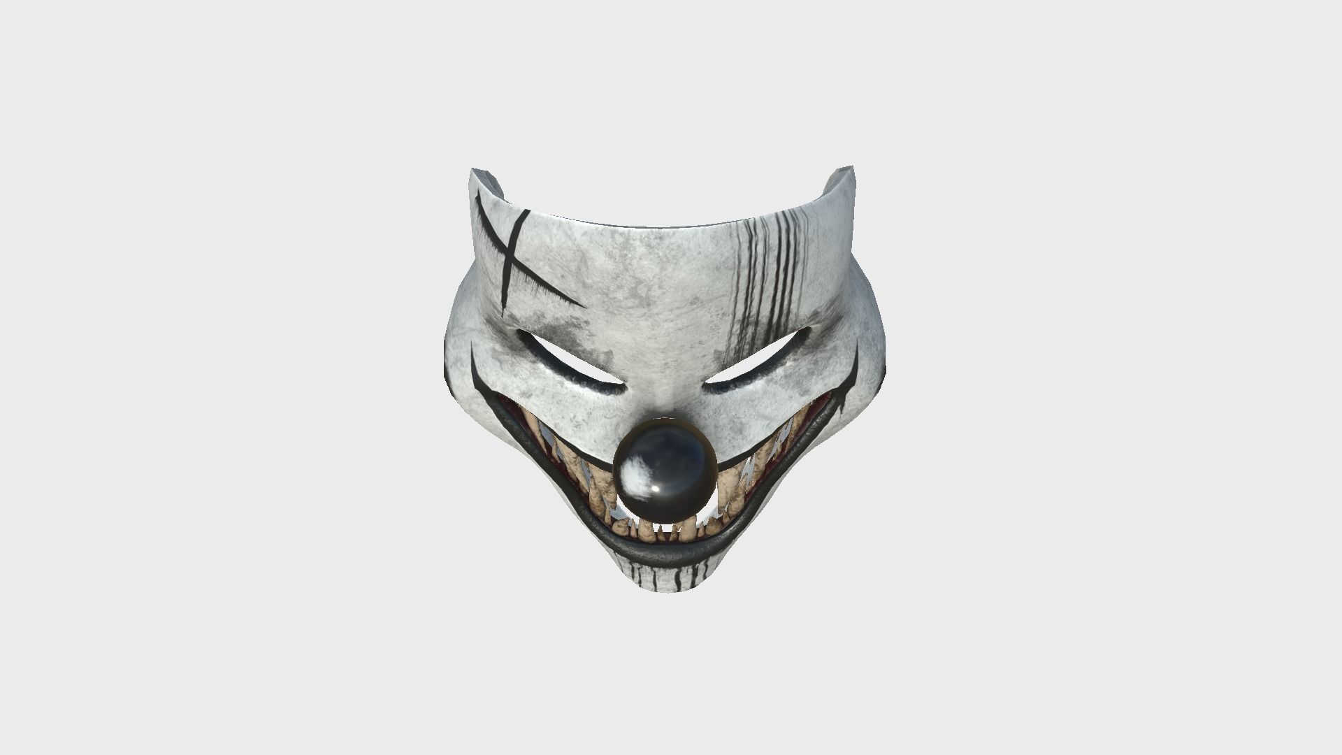 Clown Terror Mask 06 Black - Character Design Fashion Low-poly 3D model_2