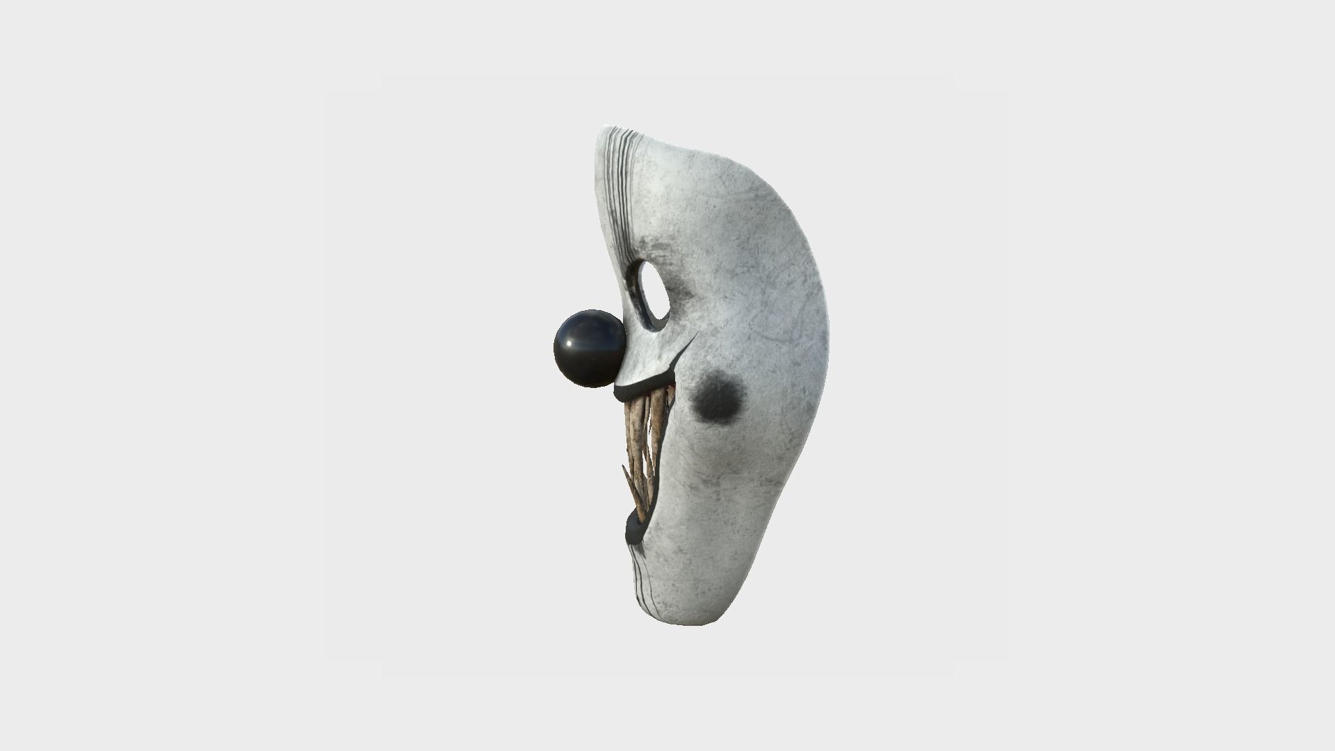 Clown Terror Mask 06 Black - Character Design Fashion Low-poly 3D model_3