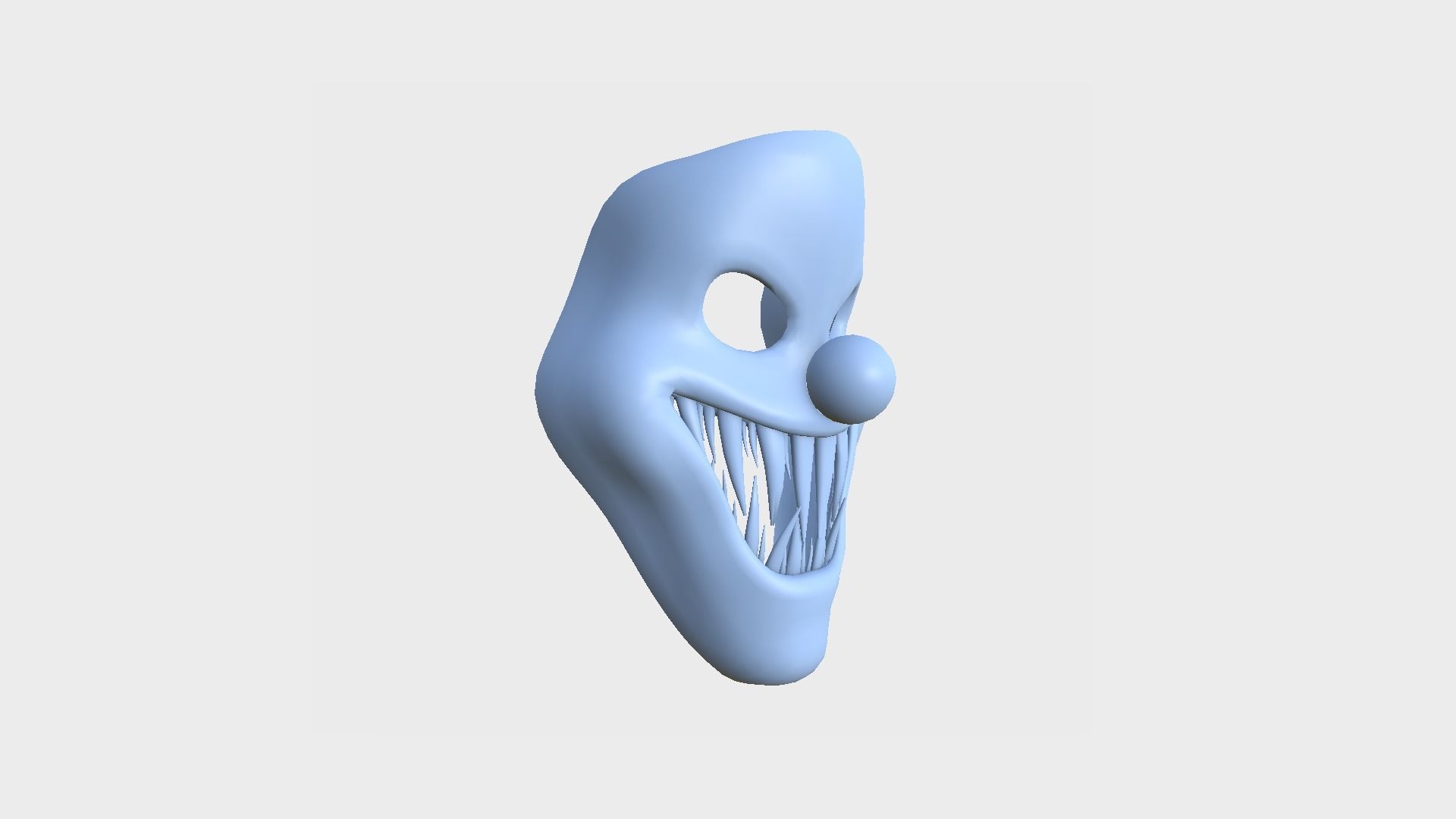 Clown Terror Mask 06 Black - Character Design Fashion Low-poly 3D model_9