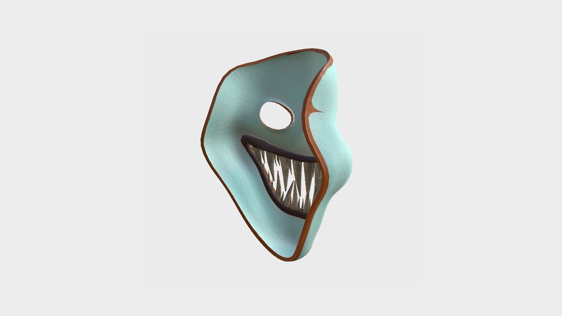 Clown Terror Mask 08 Orange - Character Design Fashion Low-poly 3D model_4