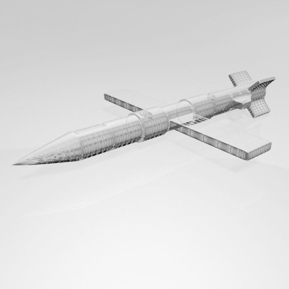 Missile 01 3D model_5