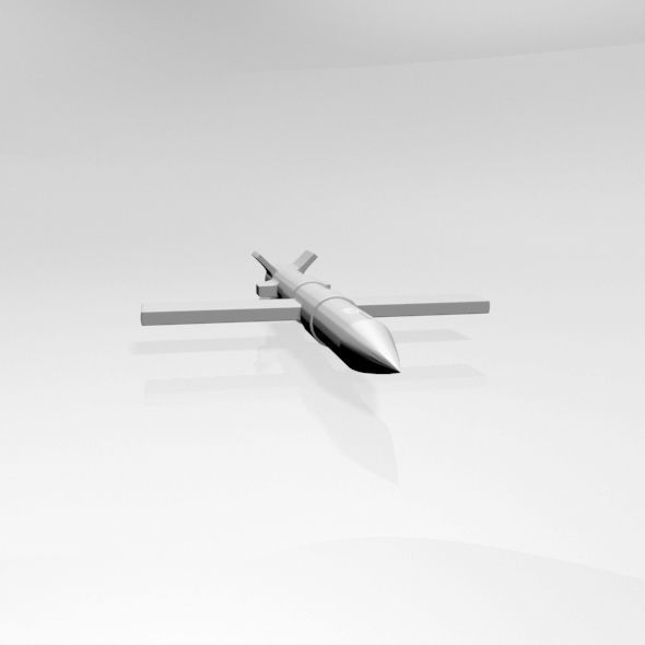 Missile 01 3D model_7