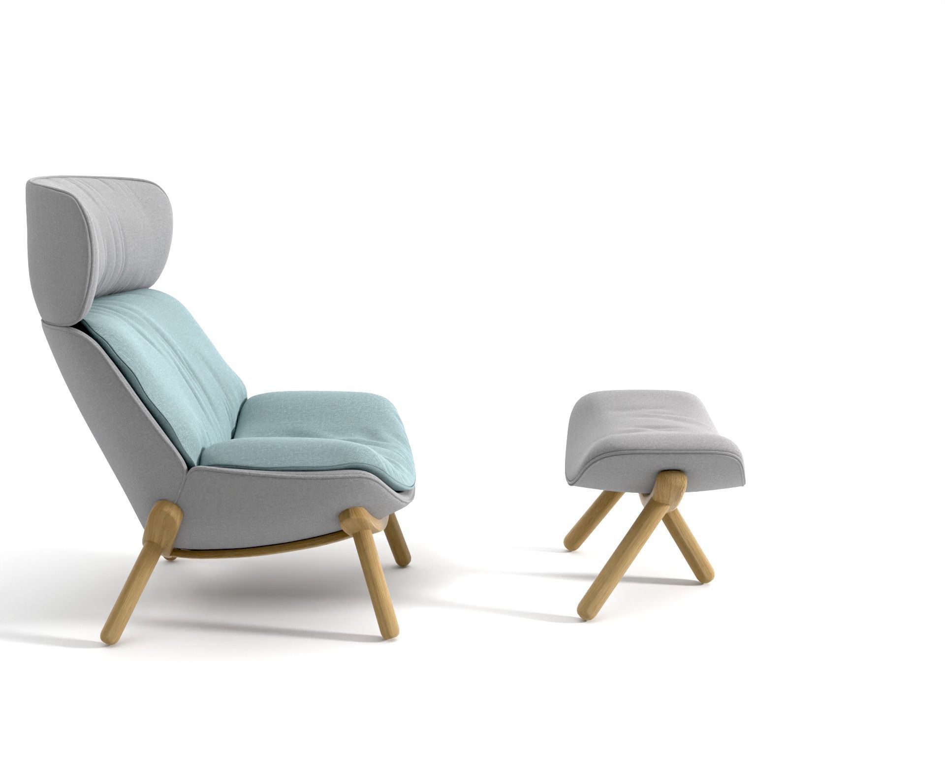 UFO lounge Chair stool 3D model_2