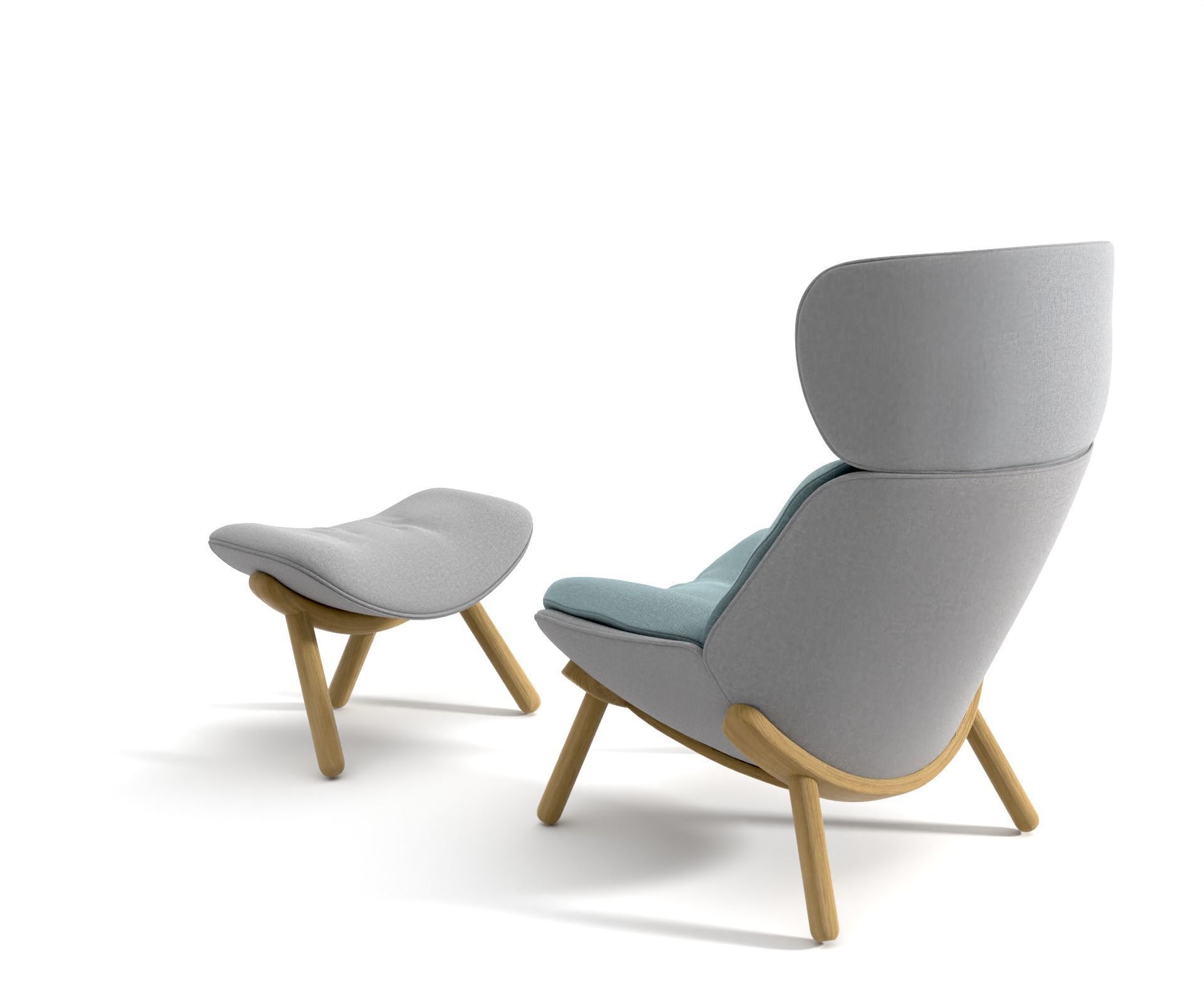 UFO lounge Chair stool 3D model_5