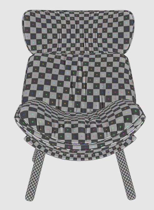 UFO lounge Chair stool 3D model_11