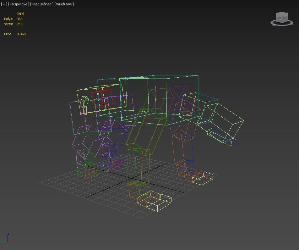 Lowpoly Bear polar in low polygons 3D model_7