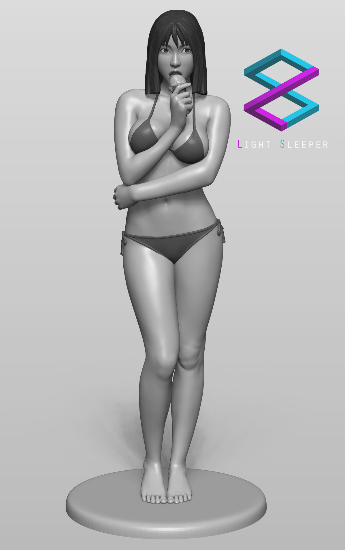 Ice Cream Girl 3D print model_1