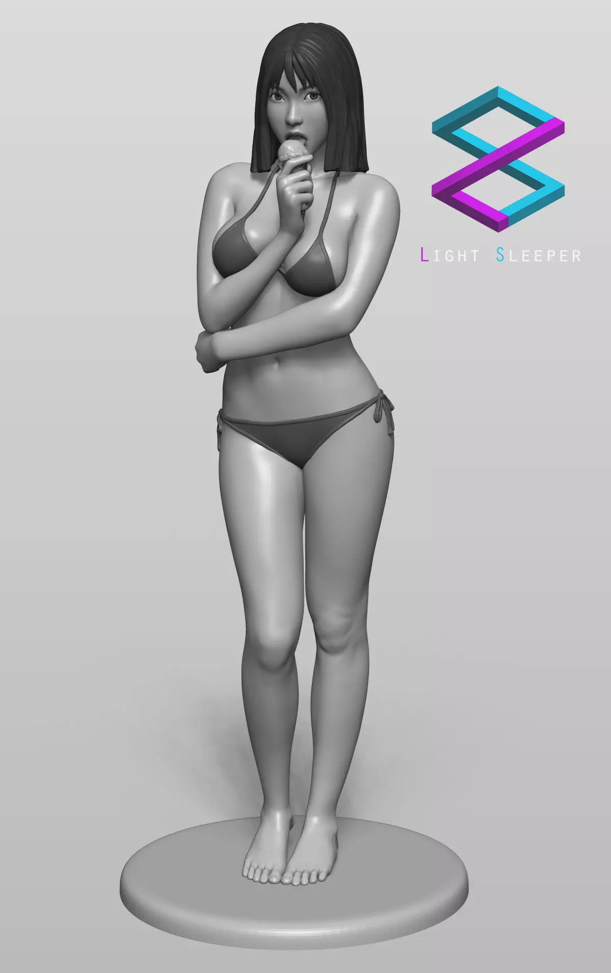 Ice Cream Girl 3D print model_0