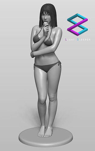 Ice Cream Girl 3D print model