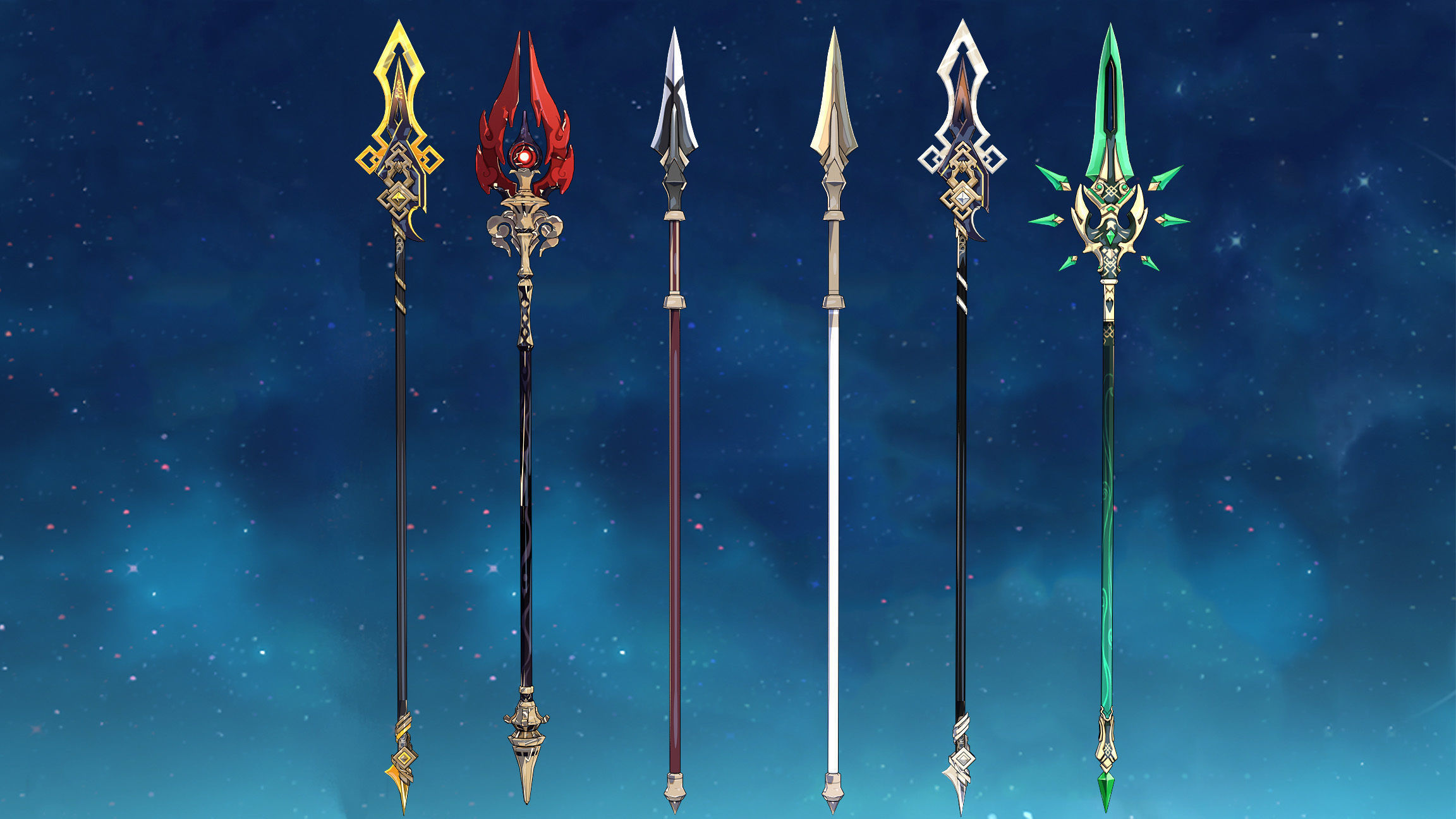 50 Genshin Impact Inspired Spear 3D Models Low-poly 3D model_6
