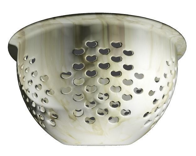 Decorative Fruit Bowl Low-poly 3D model_2