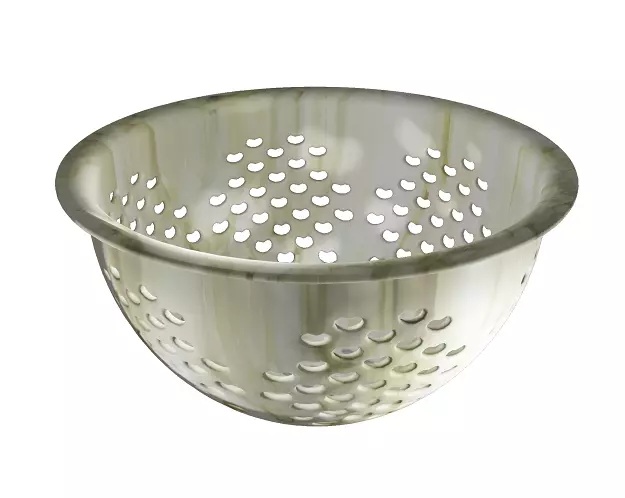 Decorative Fruit Bowl Low-poly 3D model_0