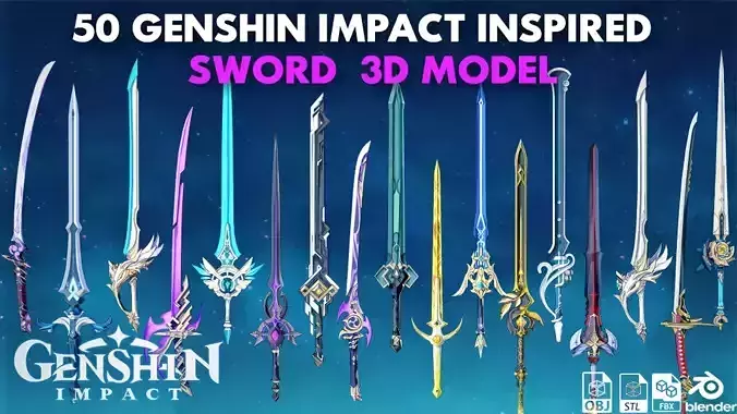50 Genshin Impact Inspired Sword