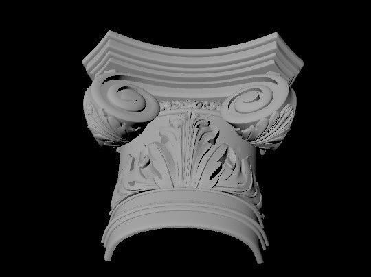 pilaster classical column 3D model_2