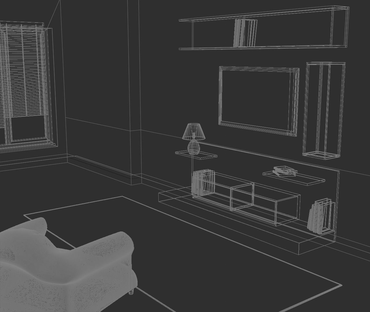 Tv Unit 3D model_19