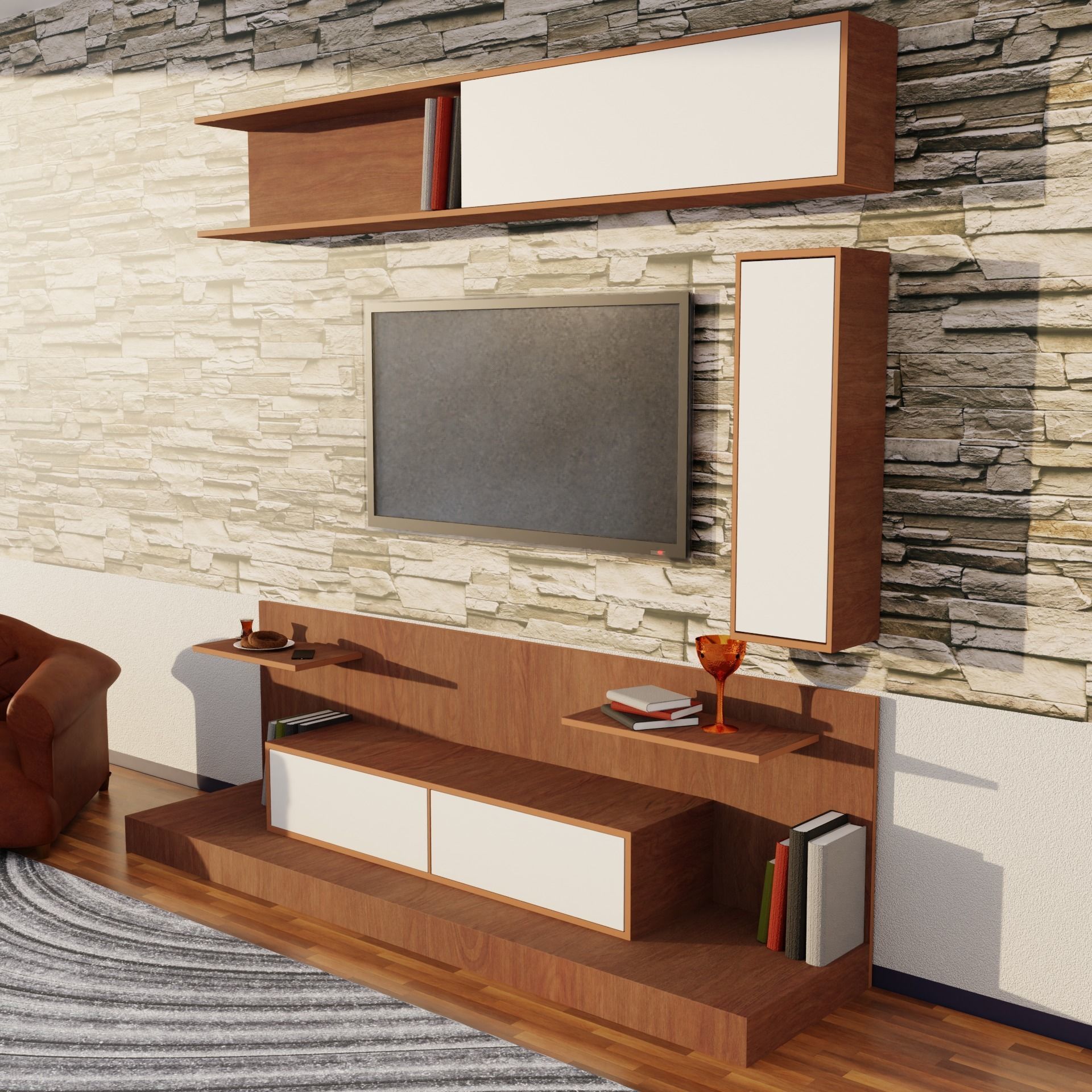 Tv Unit 3D model_10