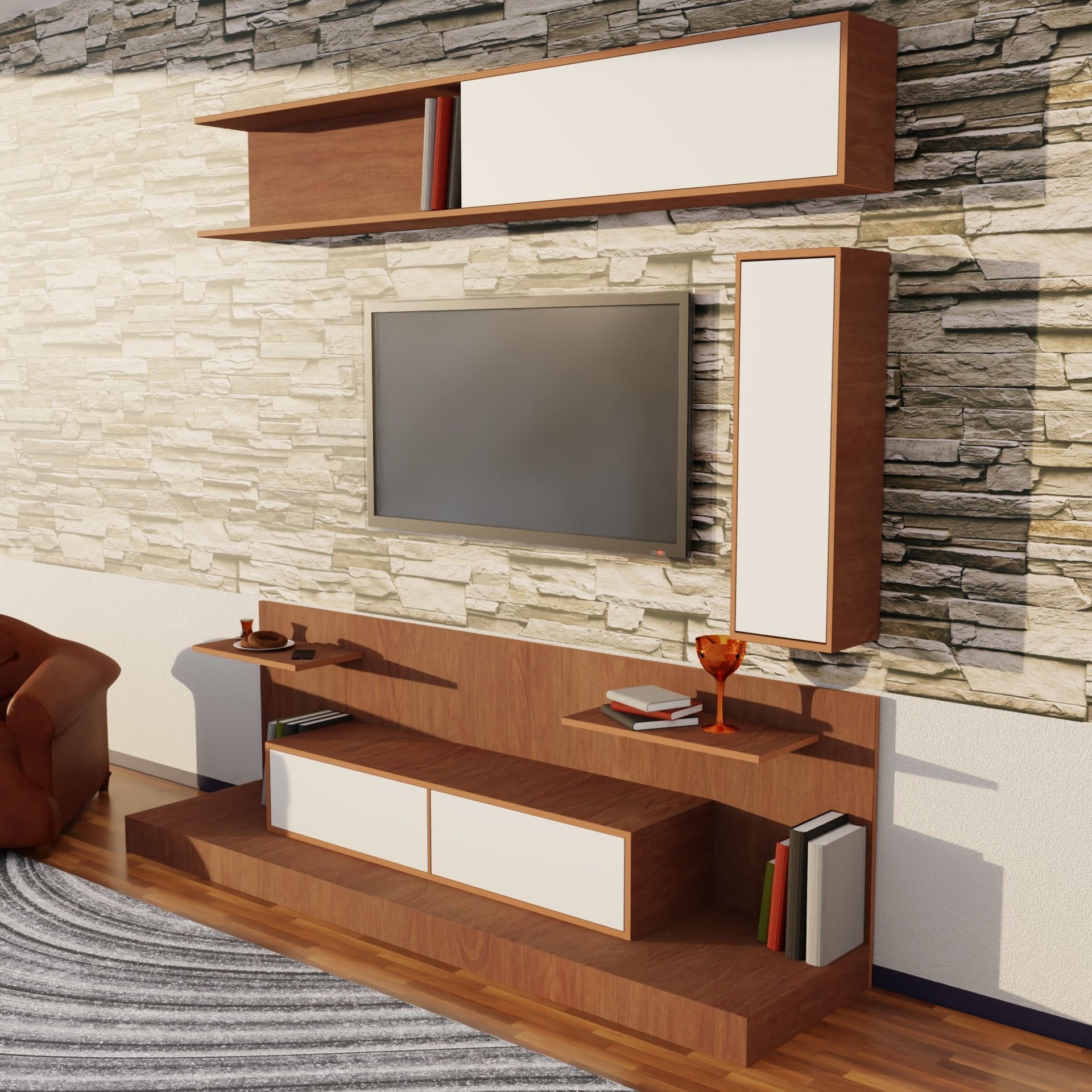 Tv Unit 3D model_11