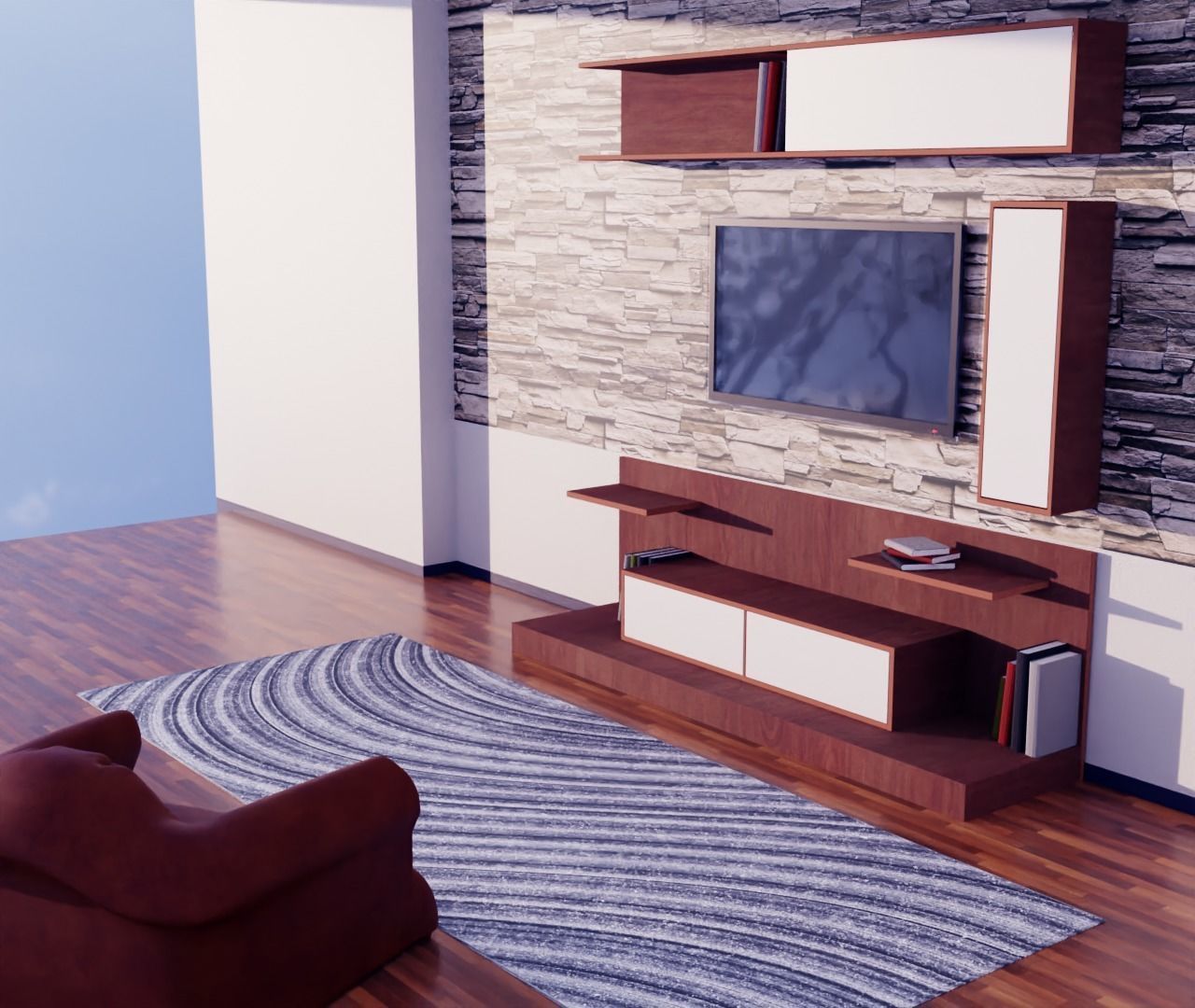 Tv Unit 3D model_13