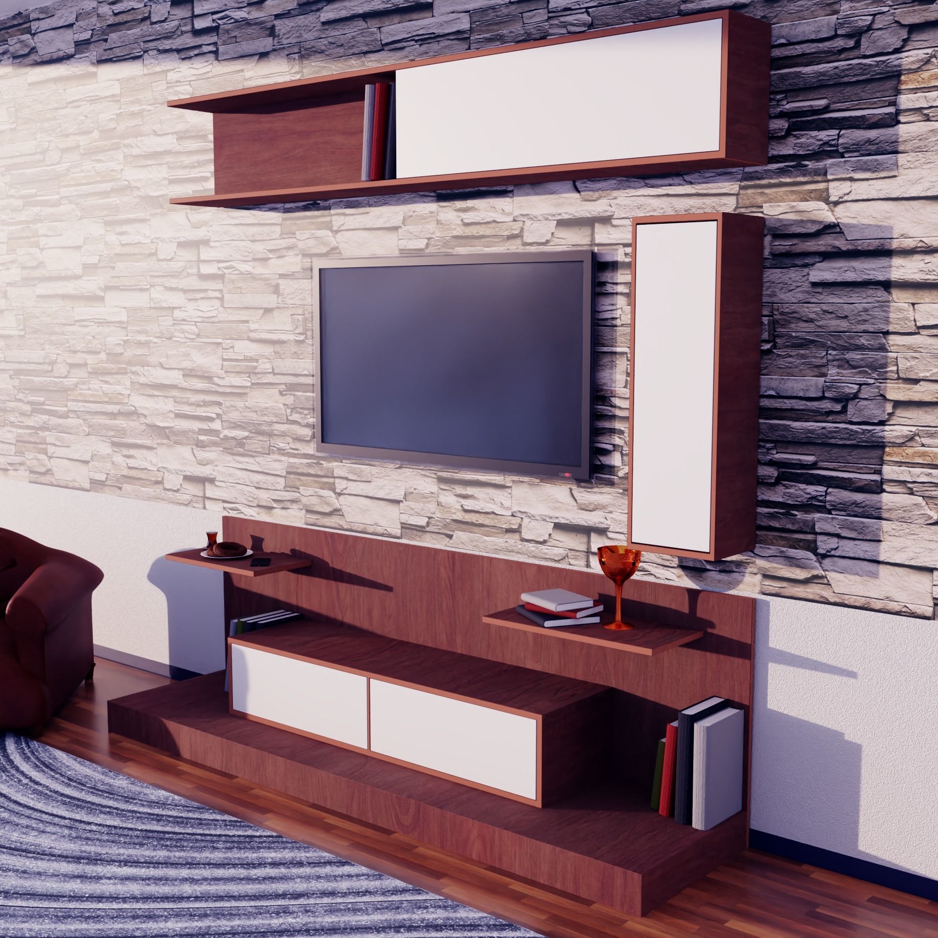 Tv Unit 3D model_12