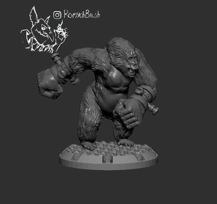DUST1947 AXIS GORILLAS 3D print model_7