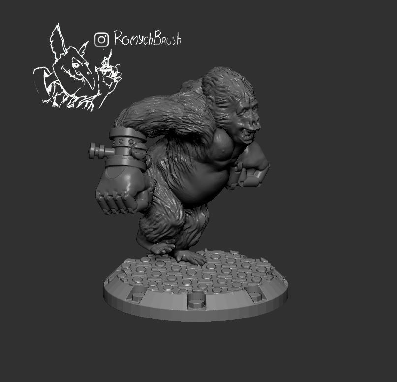 DUST1947 AXIS GORILLAS 3D print model_5