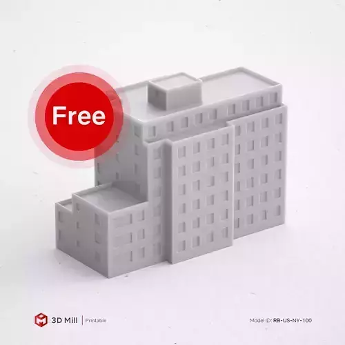 Free 3D Print miniature building RB-US-NY-100