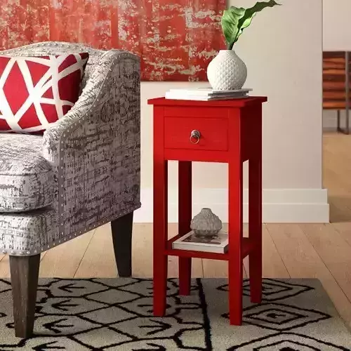 Eurydice Wood End Table Storage - 2 Colour