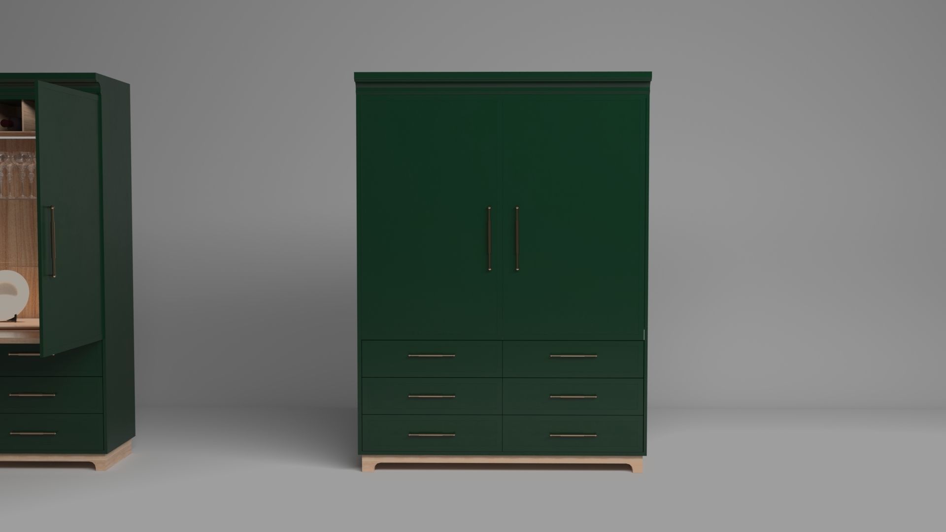 Display cabinet 3D model_3