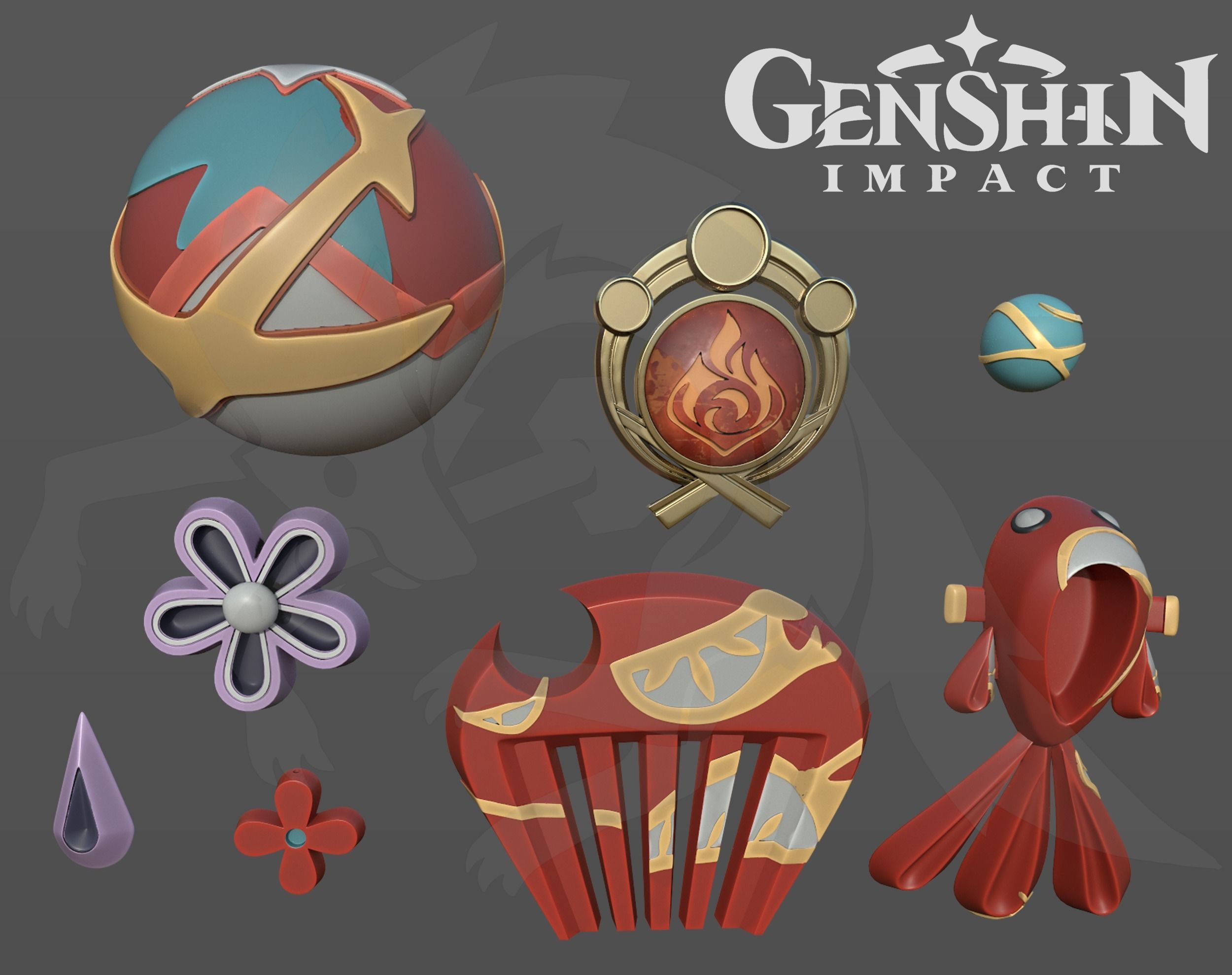 GENSHIN IMPACT YOIMIYA COSPLAY ACCESSORIES 3D MODEL 3D print model_2