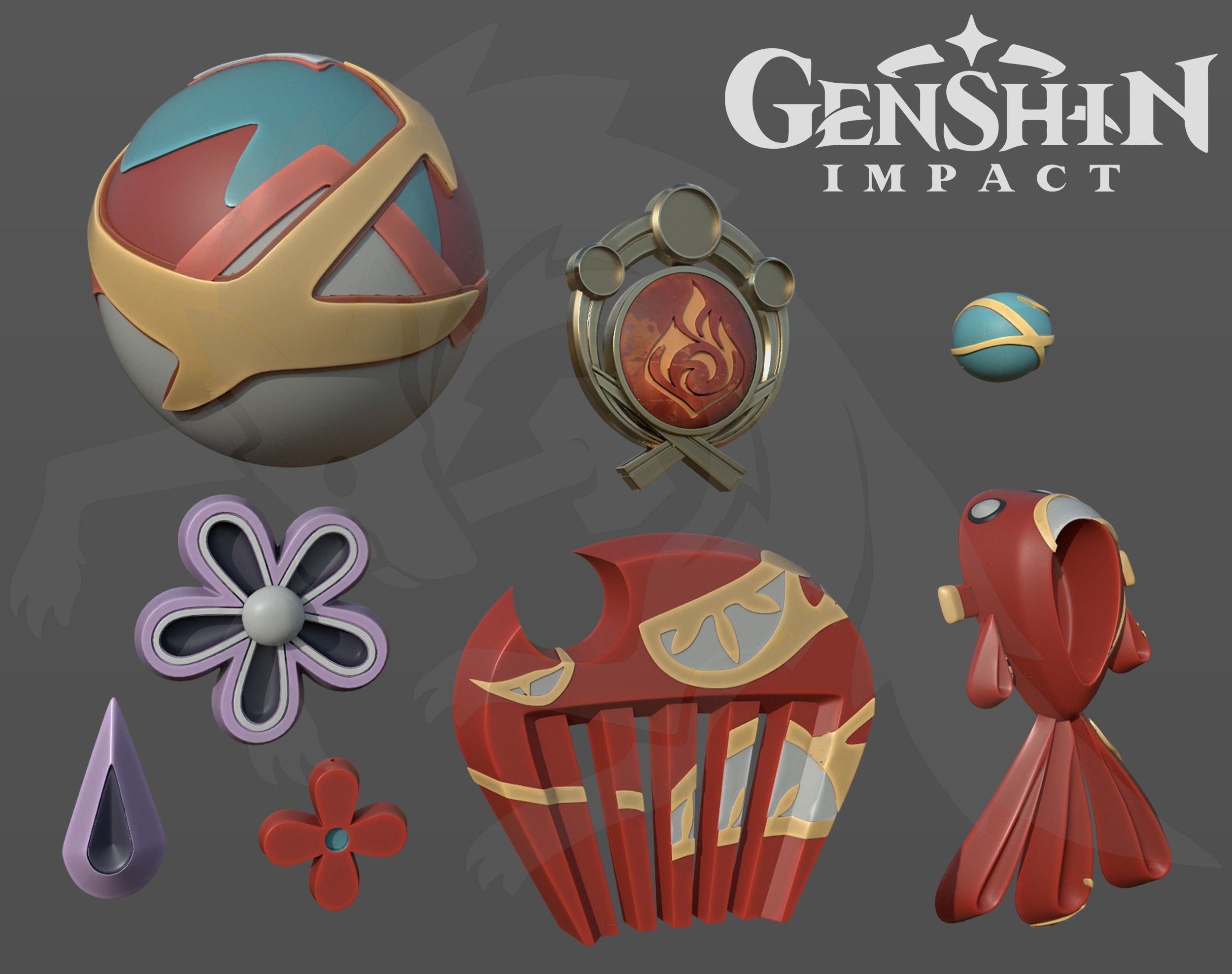 GENSHIN IMPACT YOIMIYA COSPLAY ACCESSORIES 3D MODEL 3D print model_3