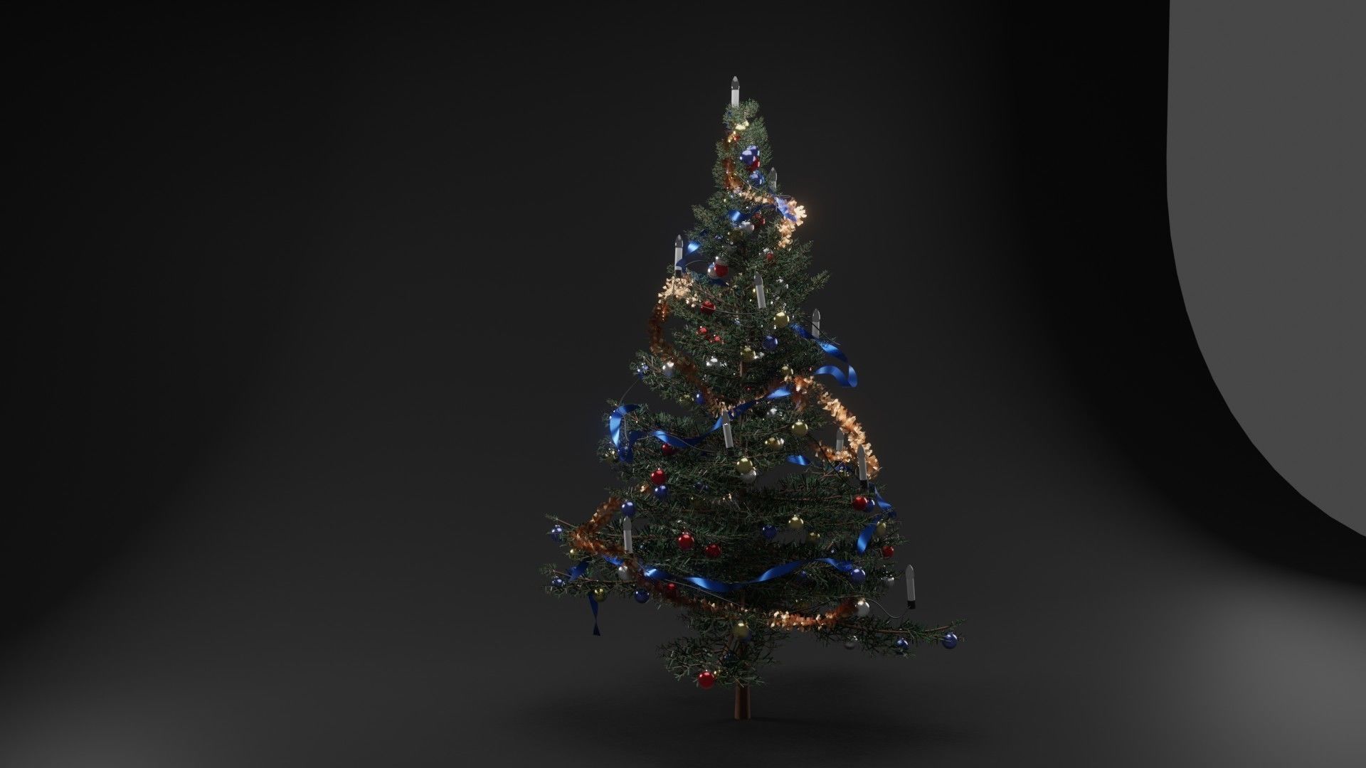 christmas tree with geometry nodes  3D model_1