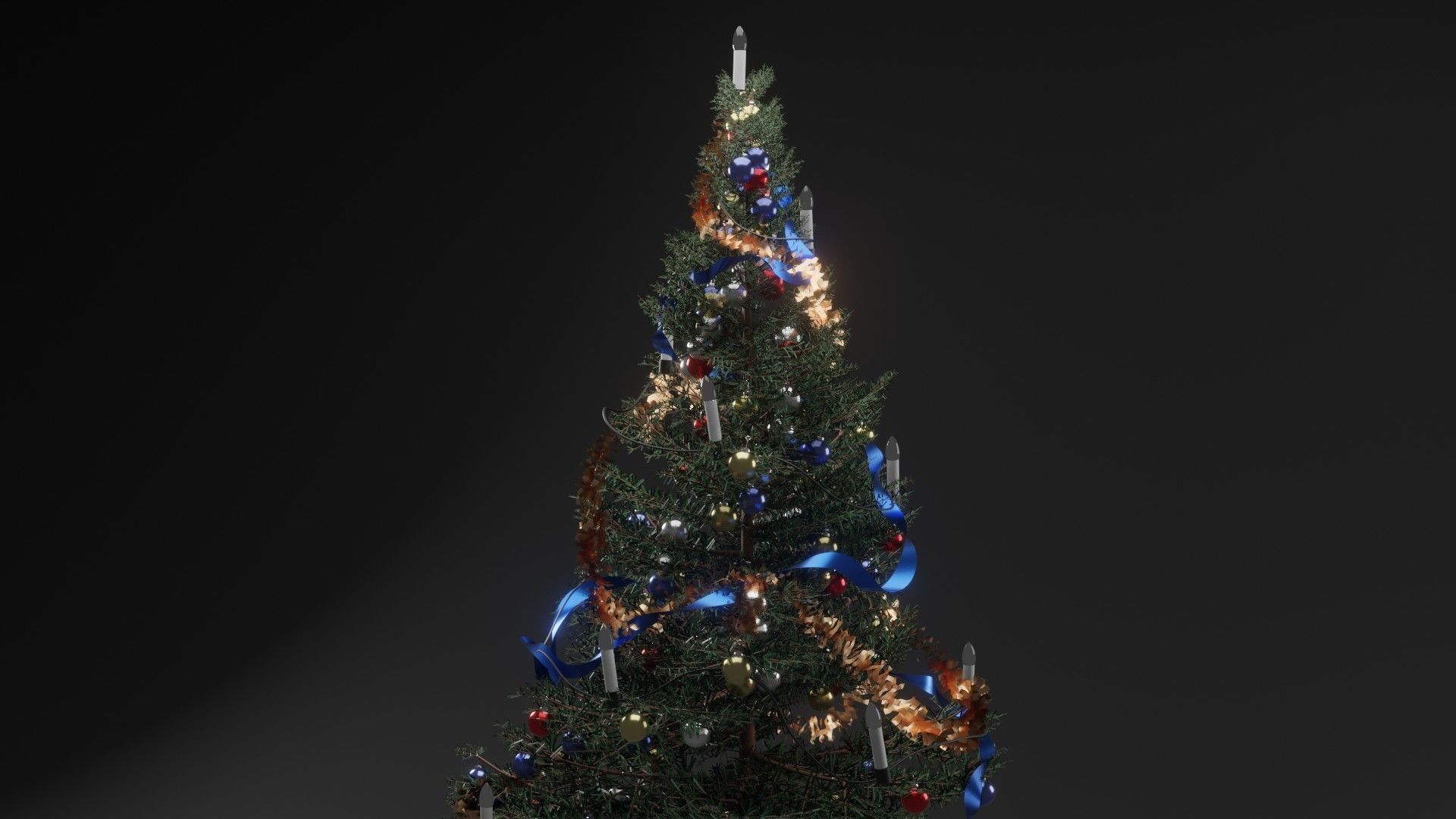 christmas tree with geometry nodes  3D model_3