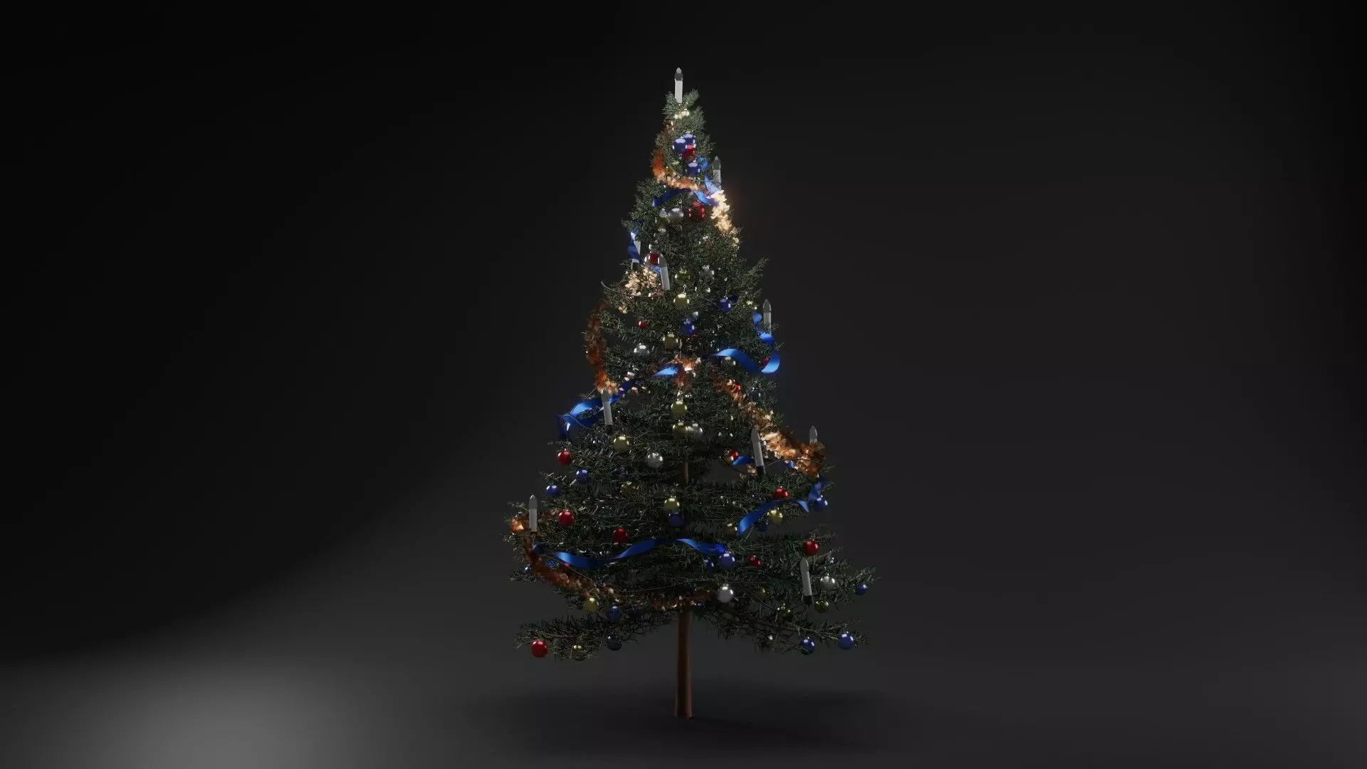 christmas tree with geometry nodes  3D model_0