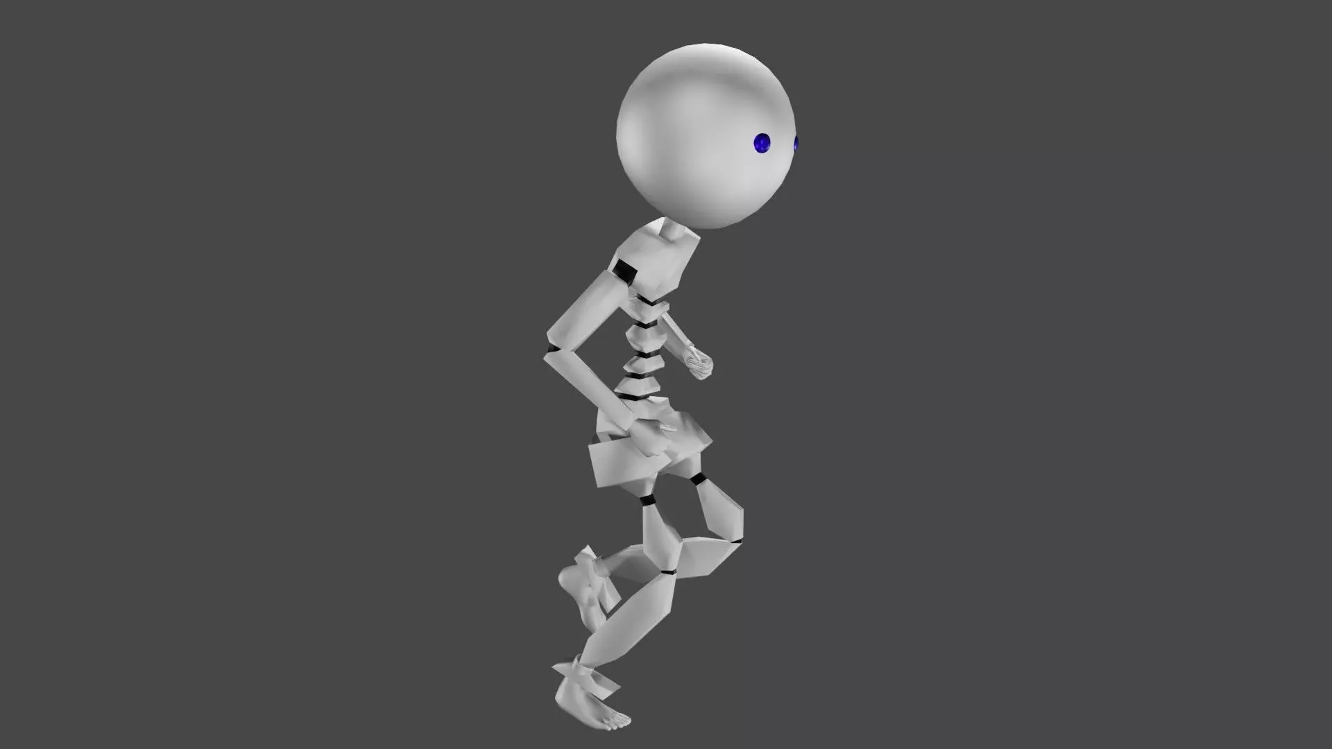 Robot rigged animated 3D model_0