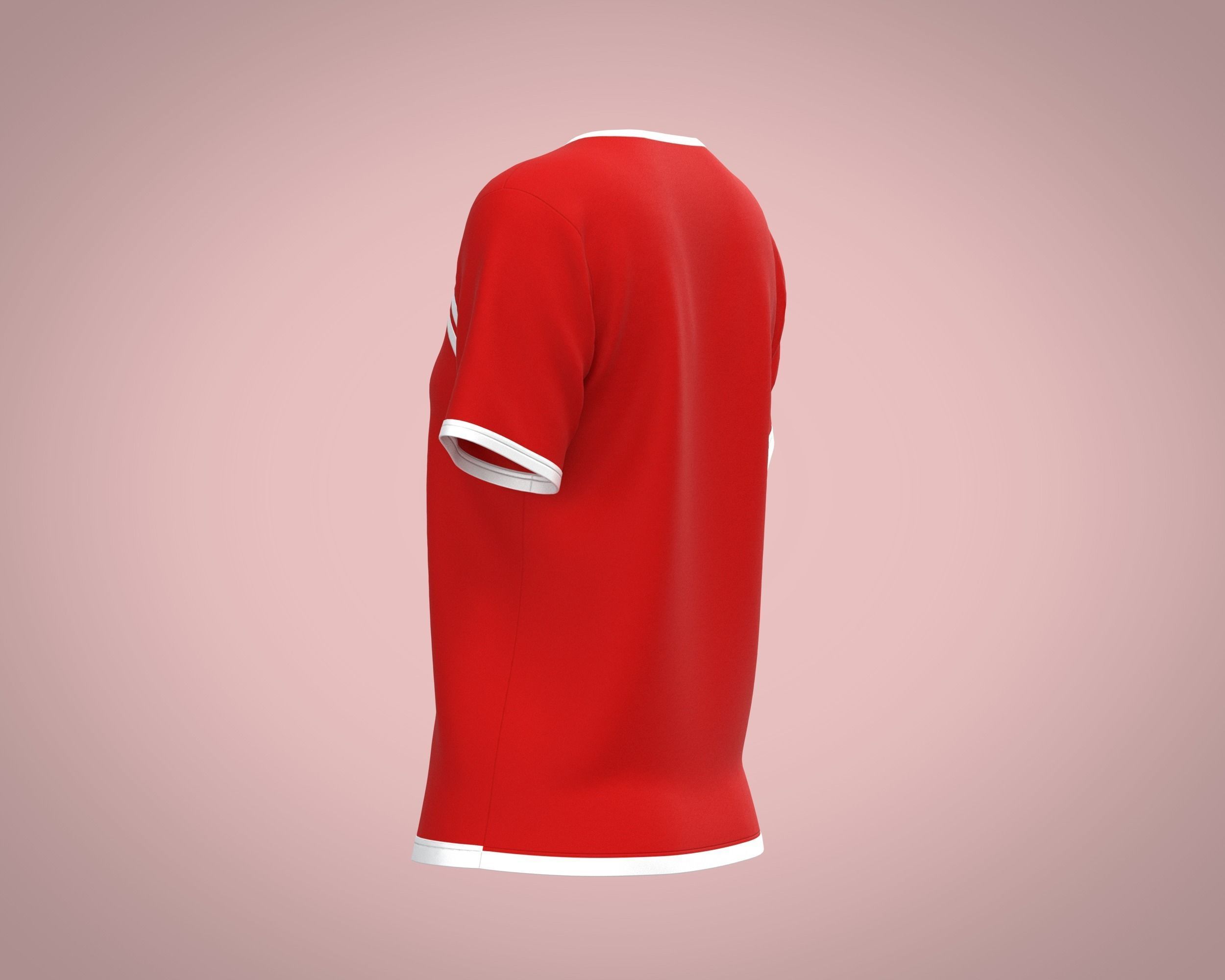 Ladies Red T Shirt 3D model_5