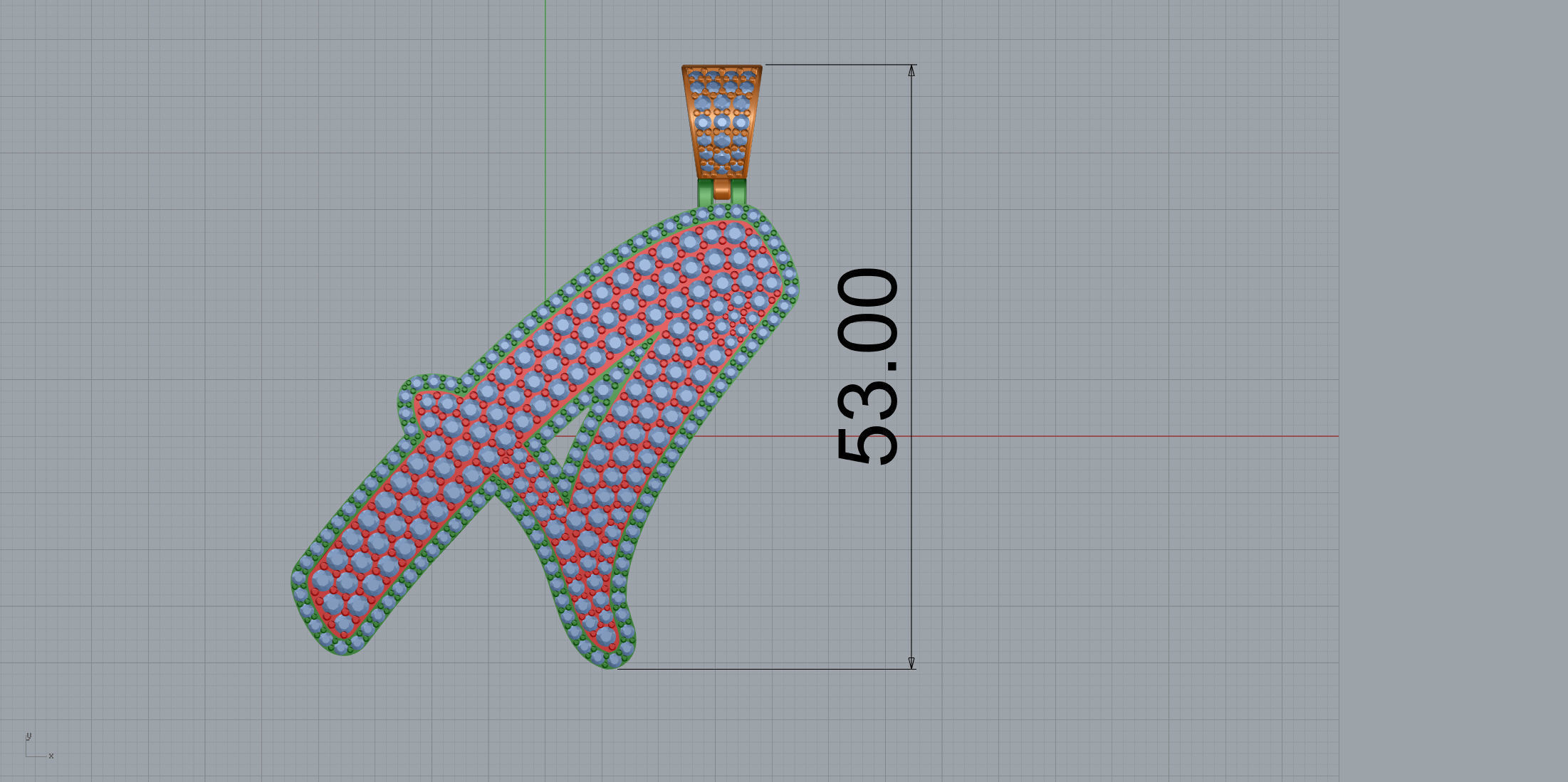 Pave Setting Font A 3D print model_8