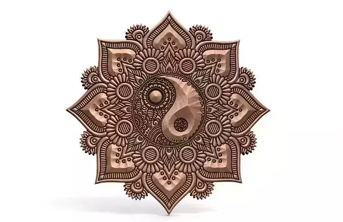 Yin Yang mandala CNC  3D print model