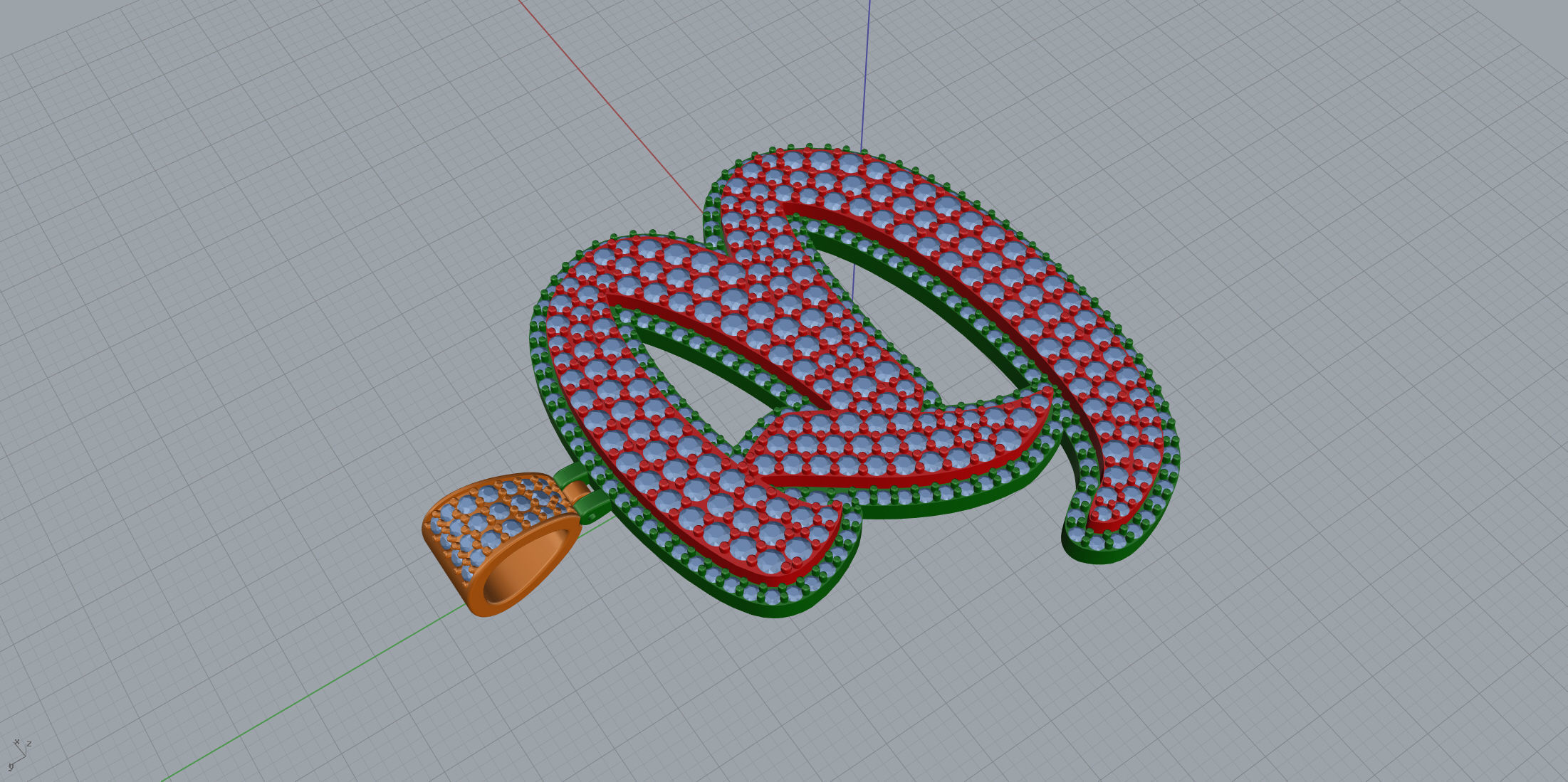 Pave Setting Font B 3D print model_5