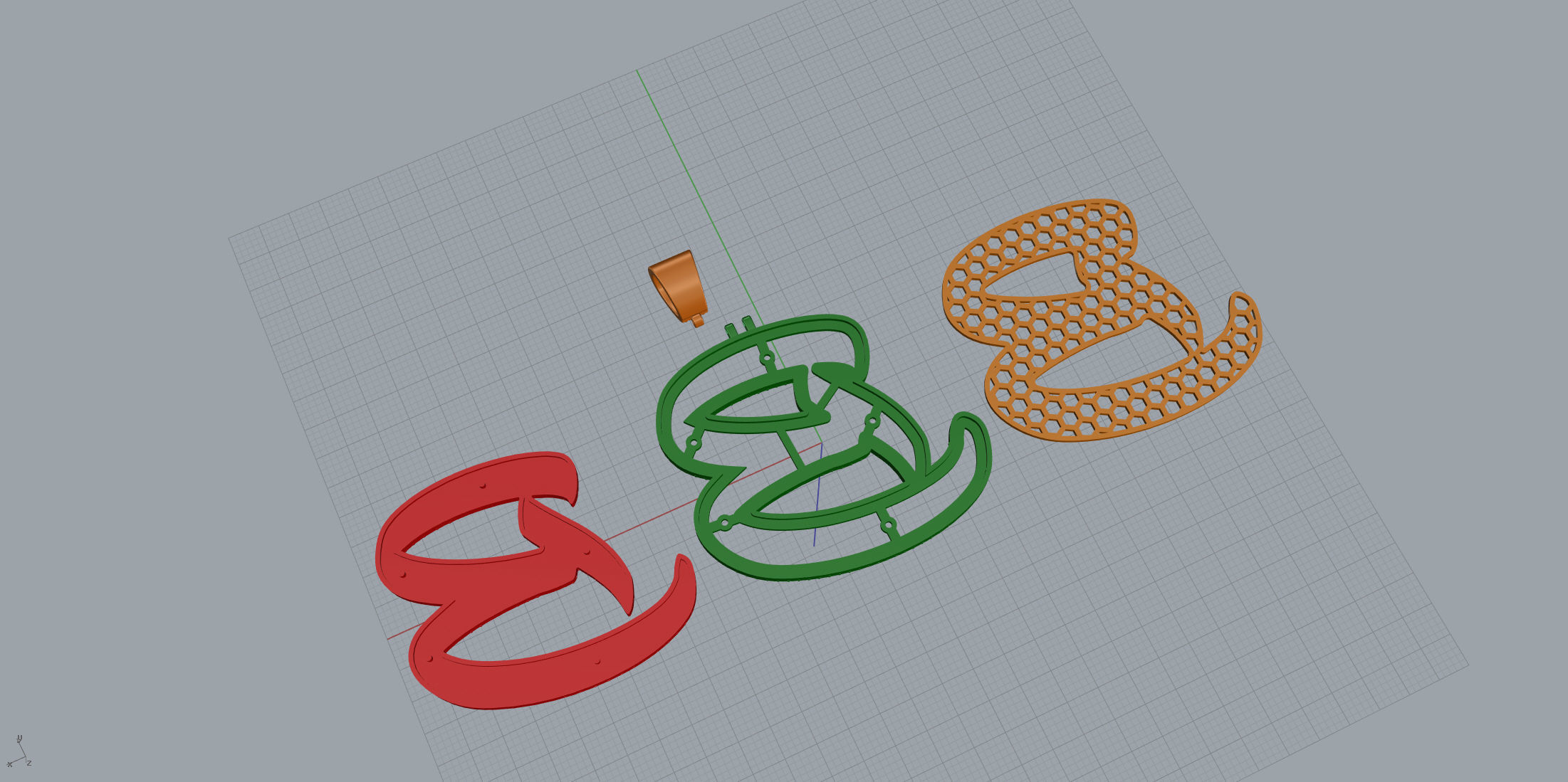 Pave Setting Font B 3D print model_11