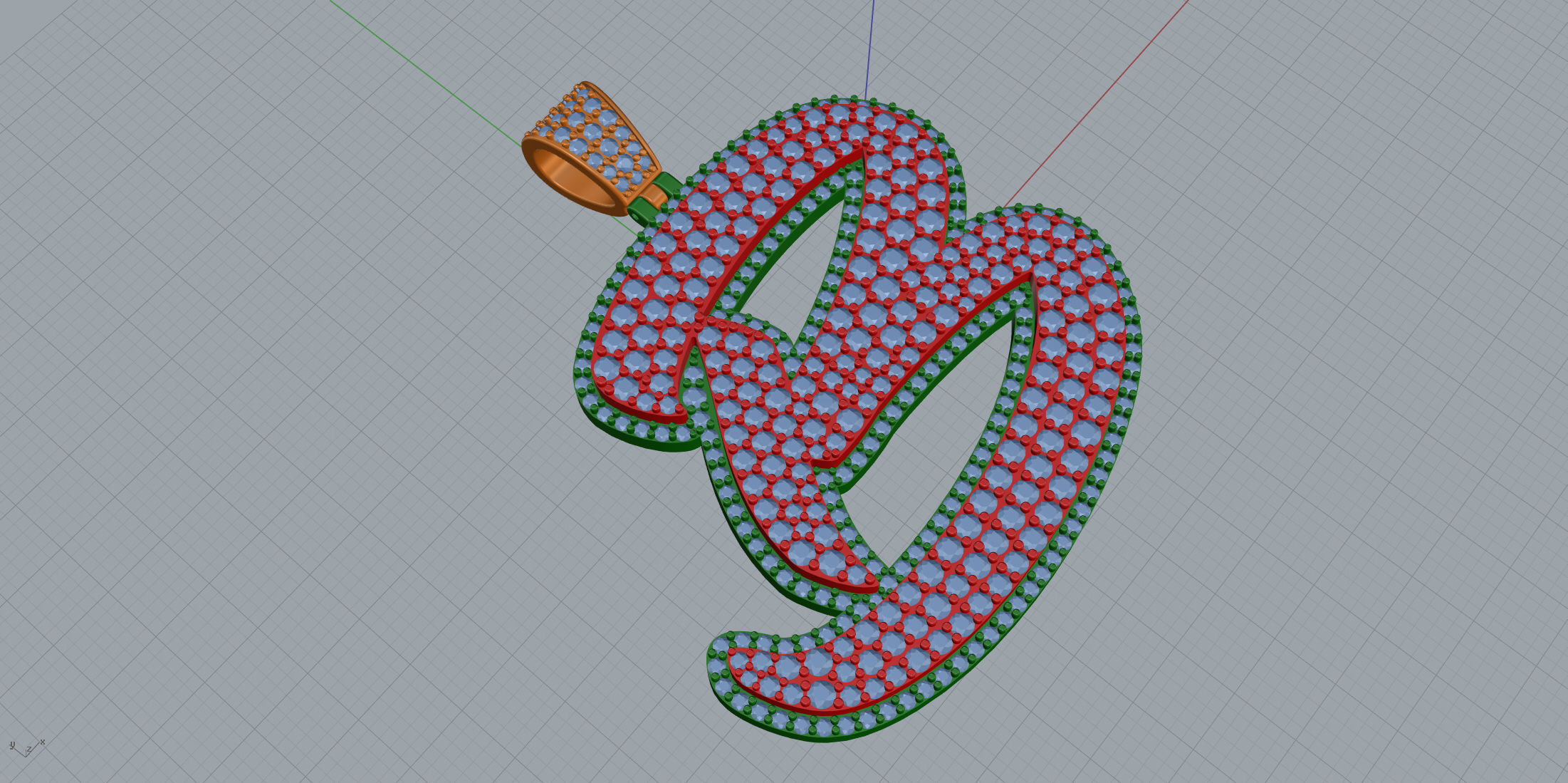 Pave Setting Font B 3D print model_4