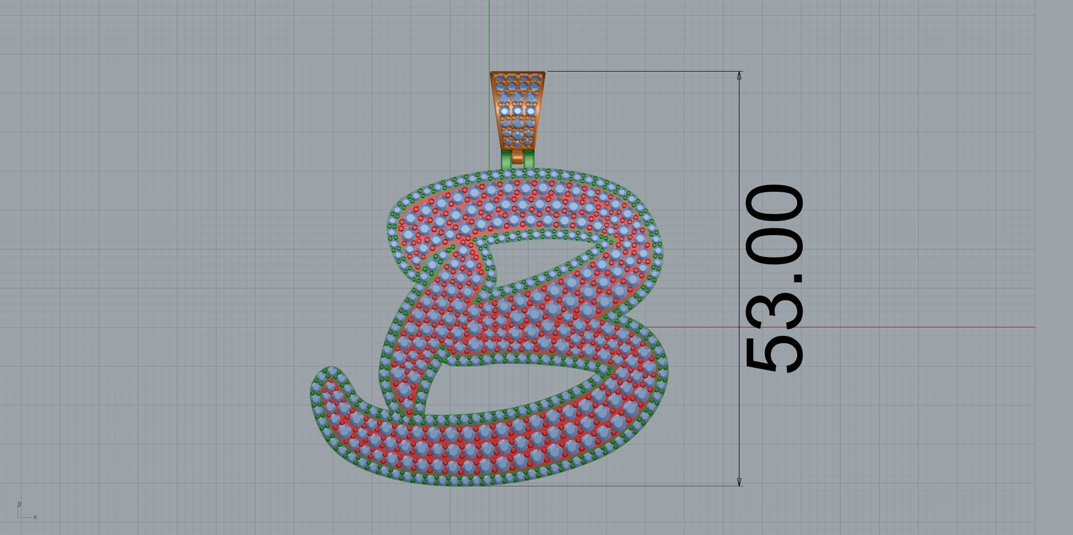 Pave Setting Font B 3D print model_8