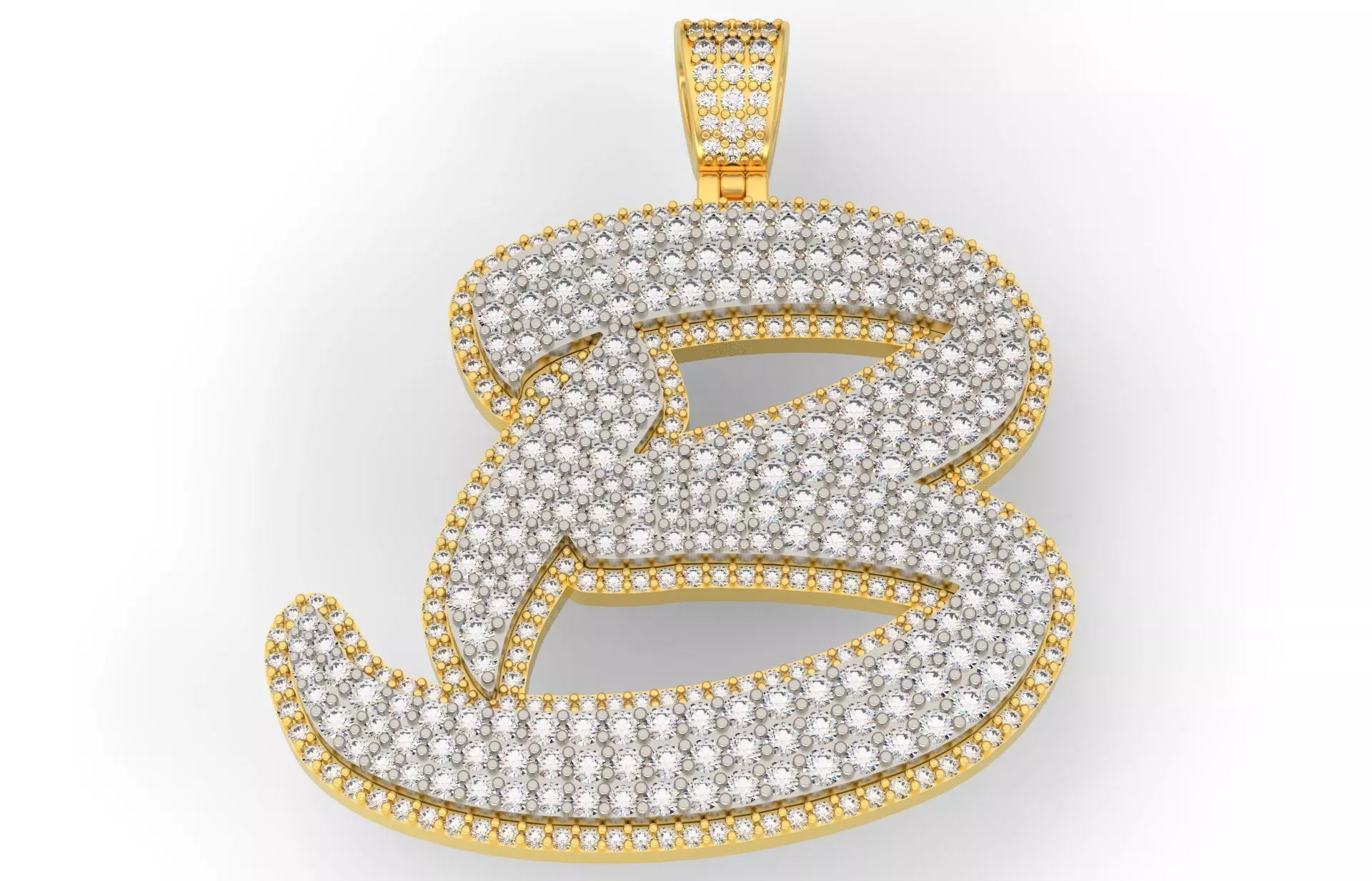 Pave Setting Font B 3D print model_0