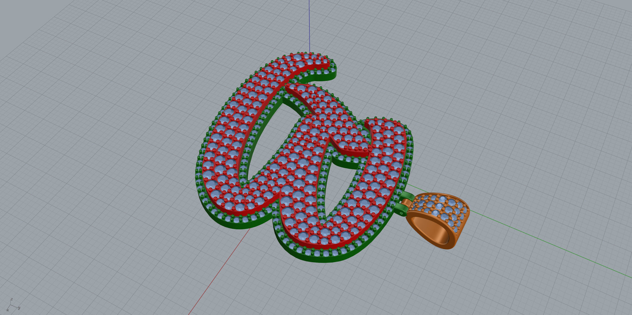 Pave Setting Font B 3D print model_6