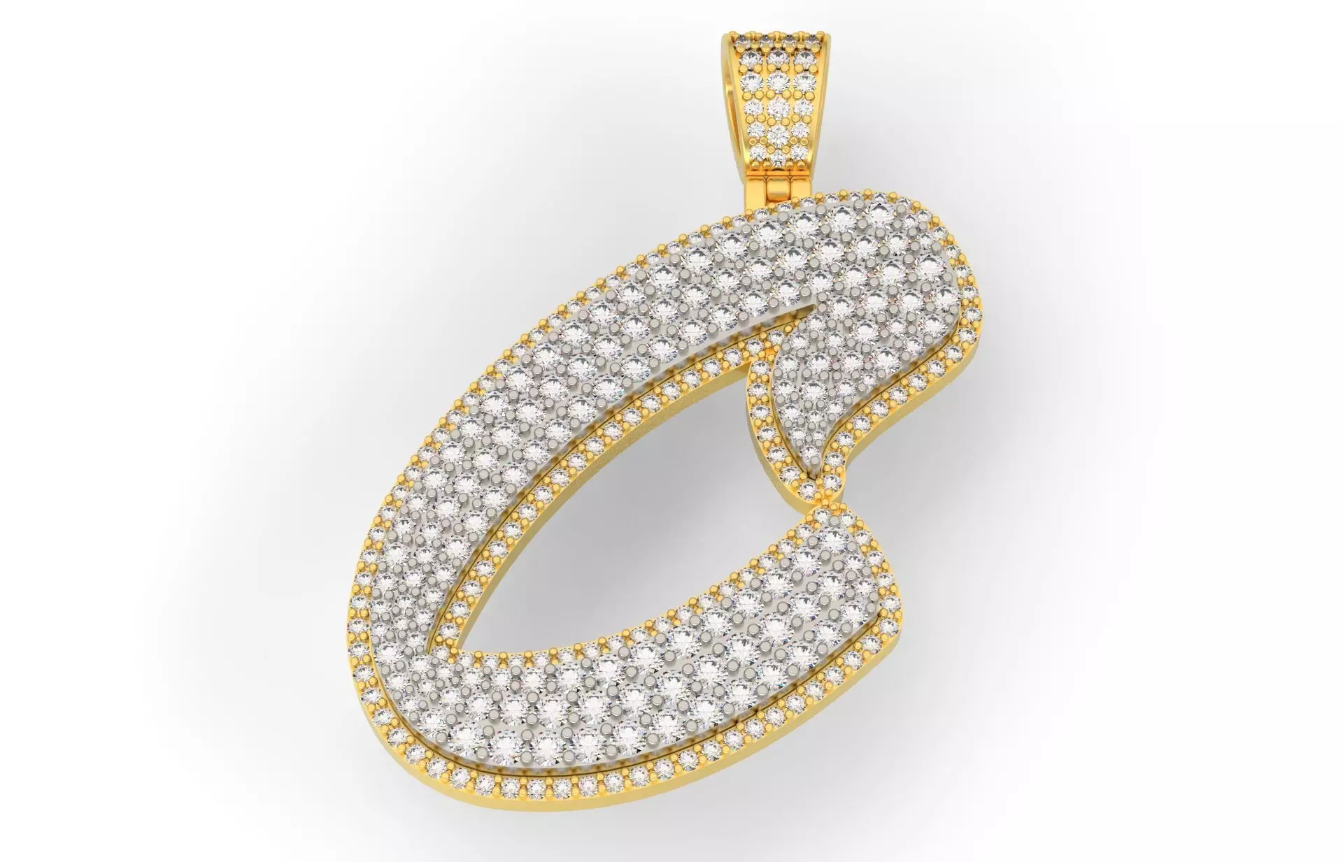 Pave Setting Font C 3D print model_0